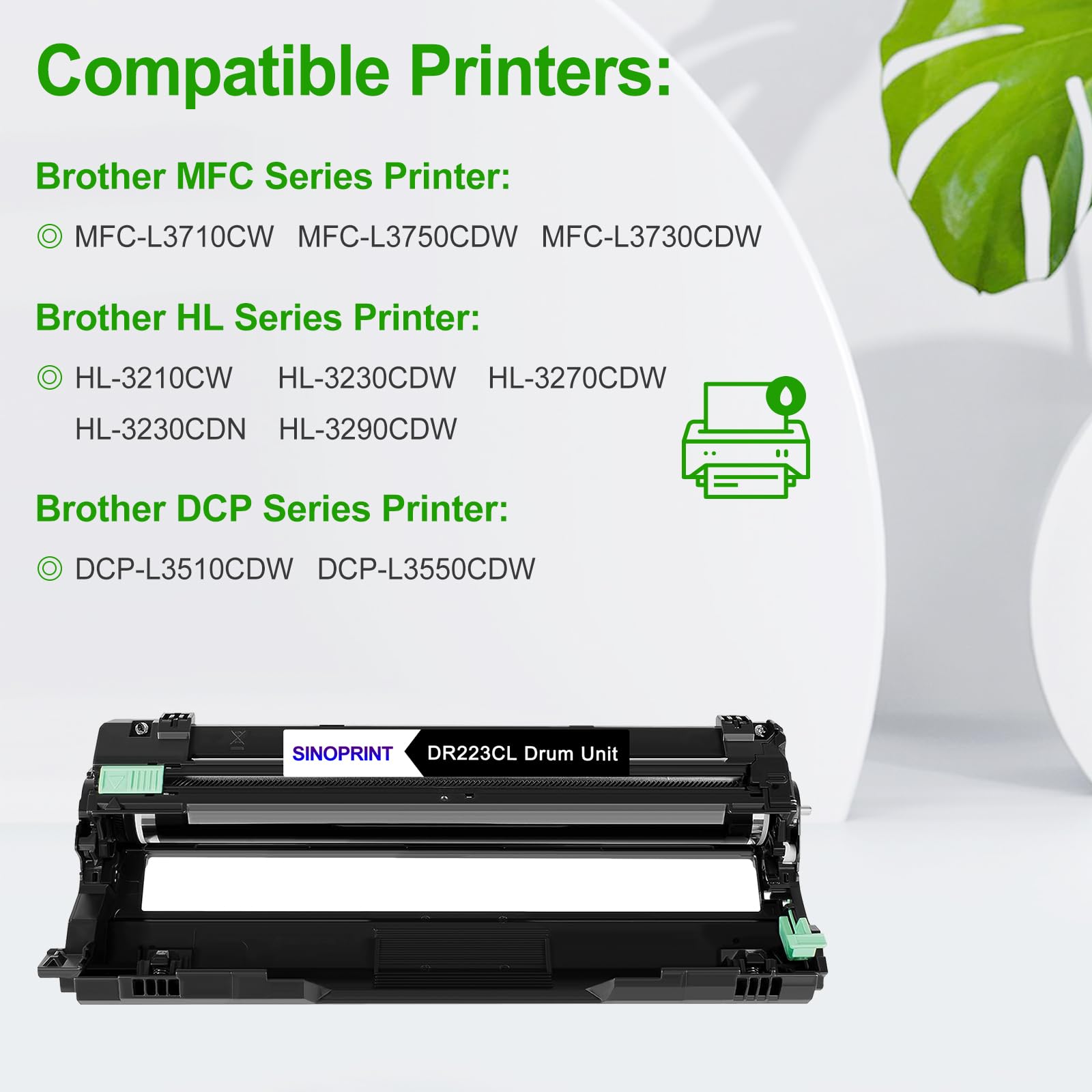 Brother DR223CL Compatible Black Drum Unit - For MFC-L3770CDW Printers (1 Pack) - Office & Home Use