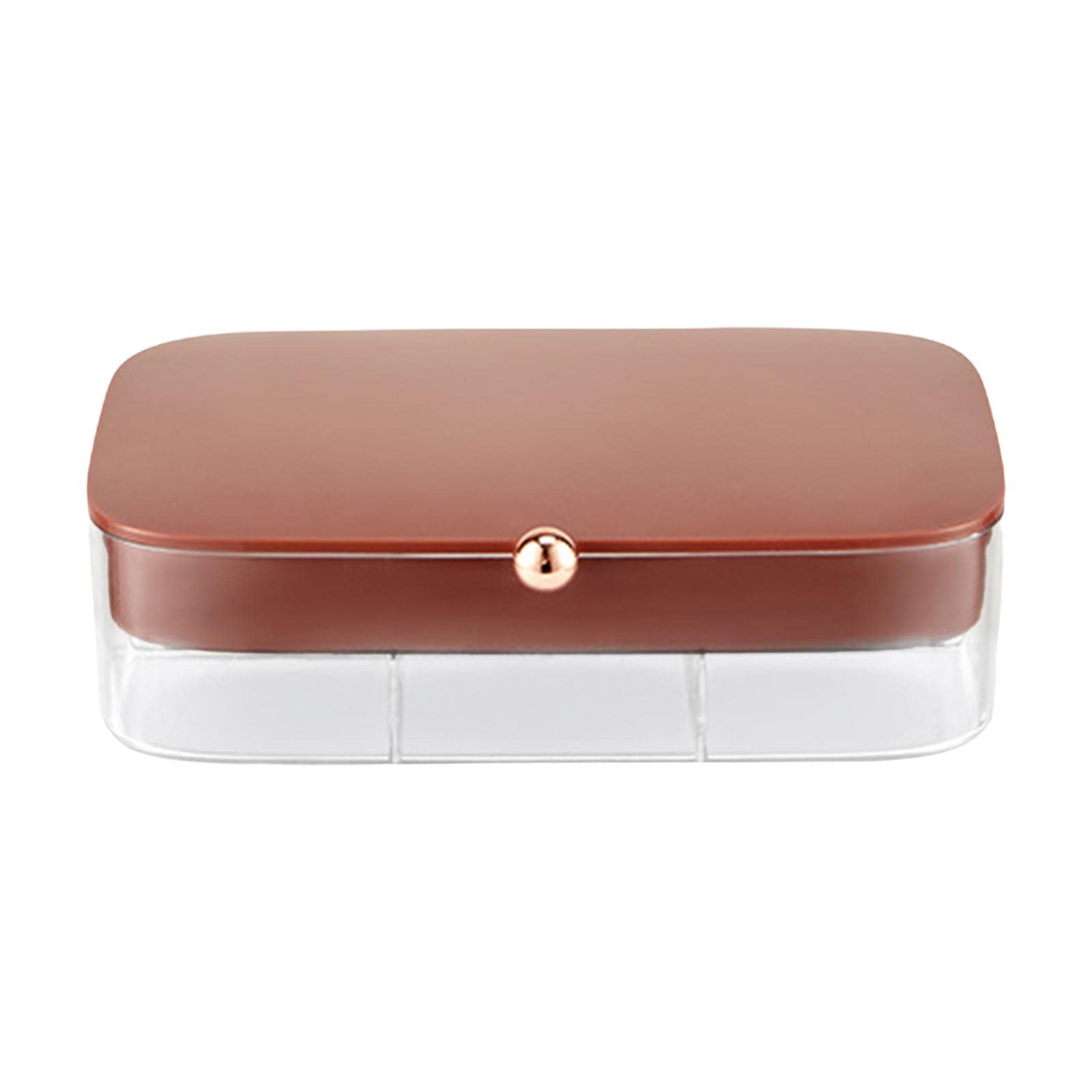 Homyl 30 Grid Jewelry Organizer Box - Small Jewelry Storage Case with Display for Rings, Necklaces & Earrings - Perfect Gift for Mom, Women & Brides (Red Bean Red) - Ideal for Travel, Home Decor & Wedding Accessories