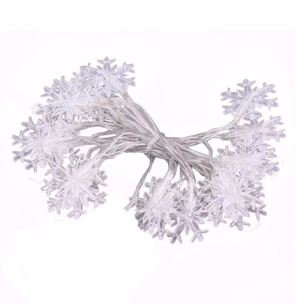 10 LED Snowflake String Lights - 1.5M Multicolor Vintage Fairy Lights for Christmas, Wedding, Party & Home Decor | Indoor/Outdoor Use for Bedroom, Garden, Patio, Tree & Holiday Lighting