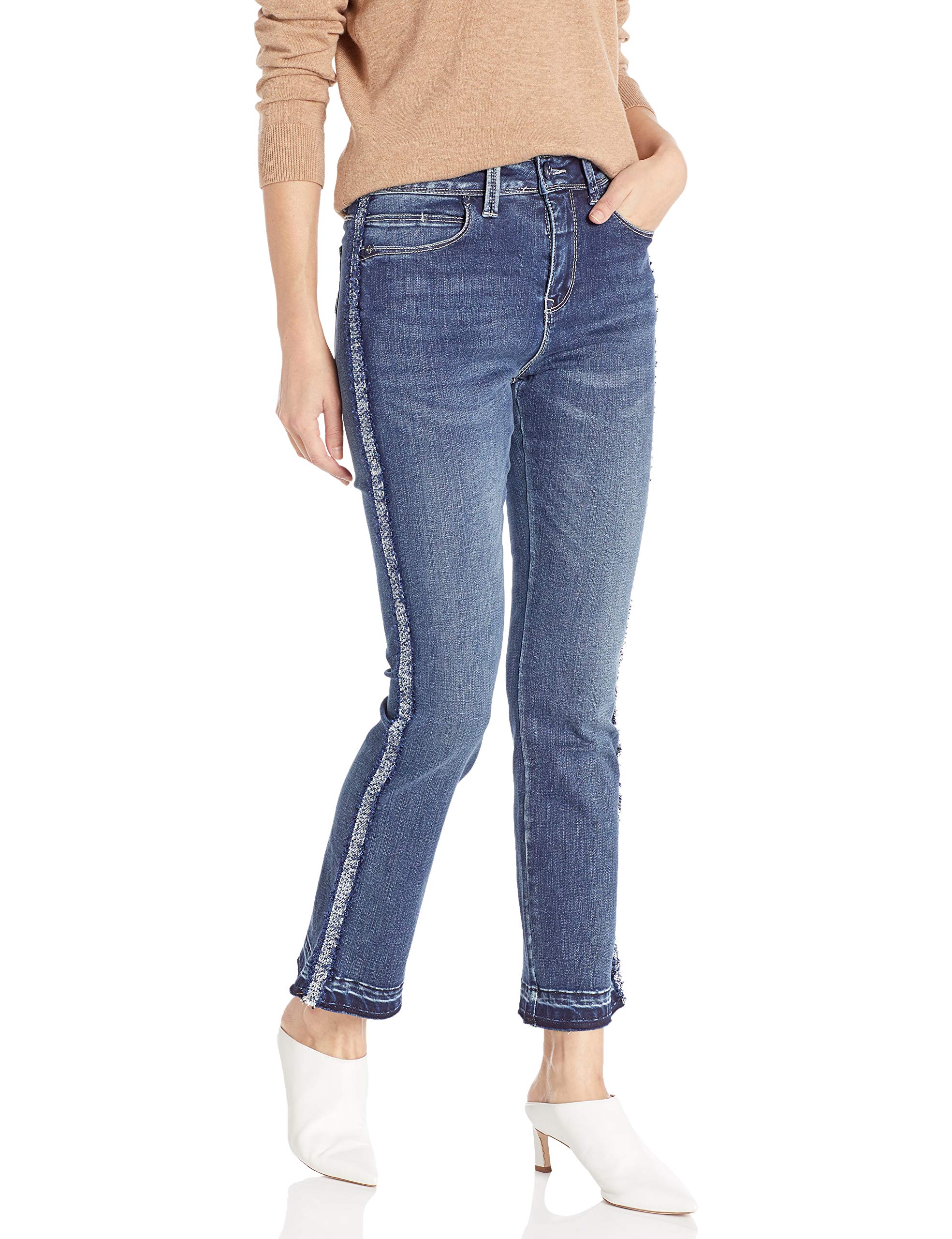 Lola Jeans Women's Kate Straight Leg Denim Pants - High Waist, Stretch Comfort, Classic Blue Jeans for Casual Wear & Everyday Outfits