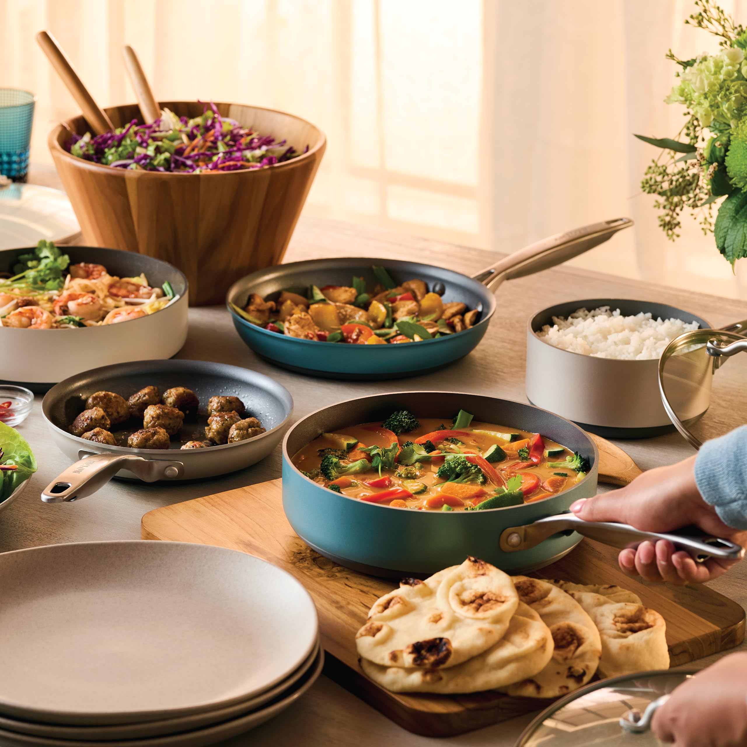 Anolon Achieve Hard Anodized Nonstick Cookware Set - 9-Piece Pots and Pans Set, Durable & Scratch-Resistant Kitchen Essentials for Cooking, Frying & Baking - Perfect for Home Chefs & Professional Kitchens