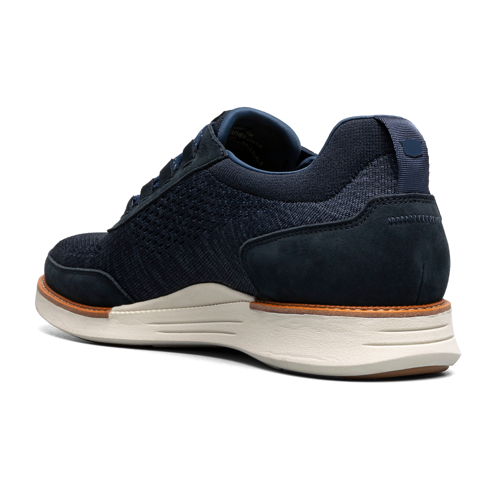 Florsheim Men's Knit Elastic Lace Slip-On Loafers - Comfortable Navy Casual Shoes for Work, Travel & Everyday Wear