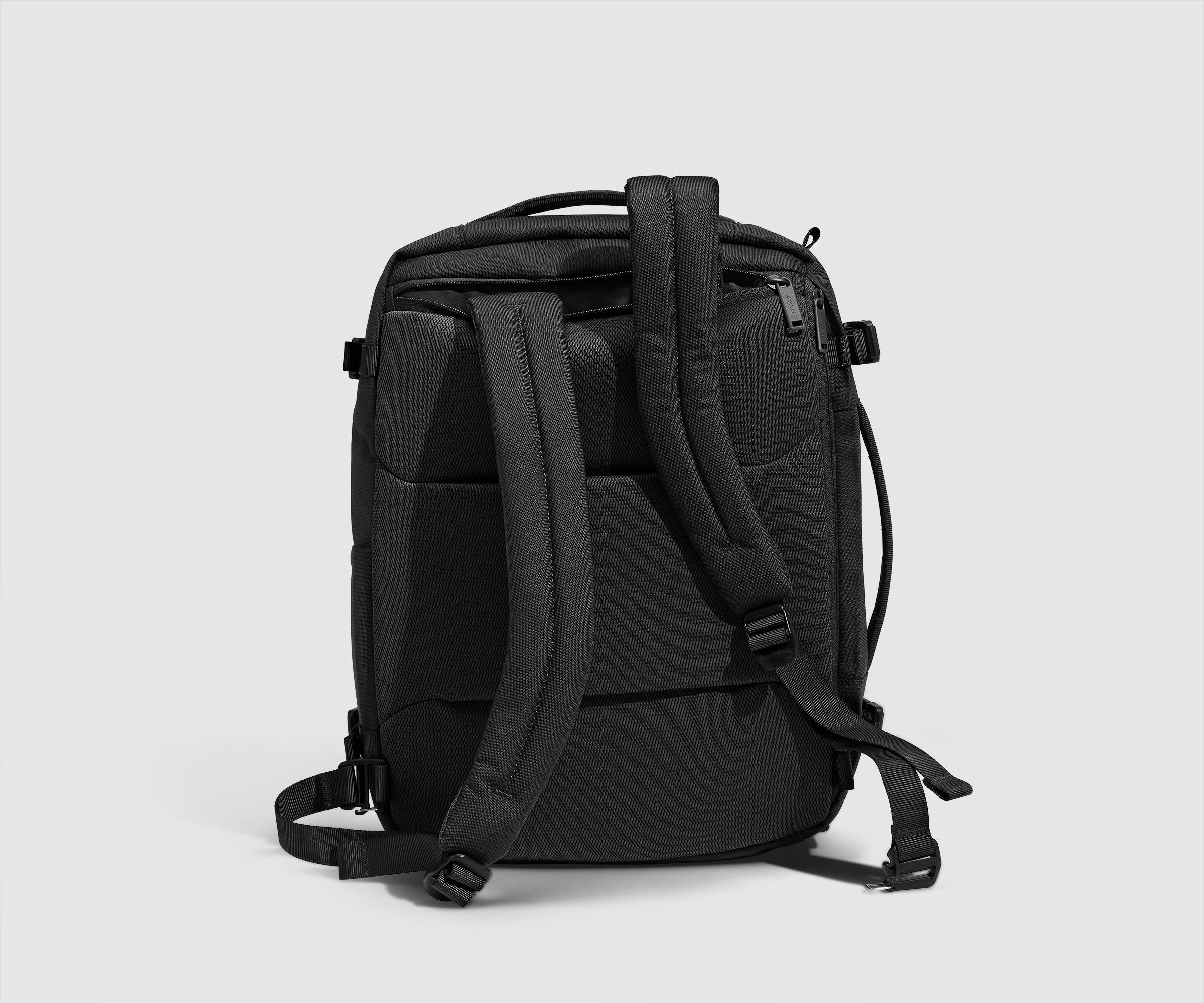 Jet Black 25L Active Convertible Backpack - Durable Travel & Work Backpack for Commuting, Hiking & Gym | Water-Resistant & Laptop Compatible