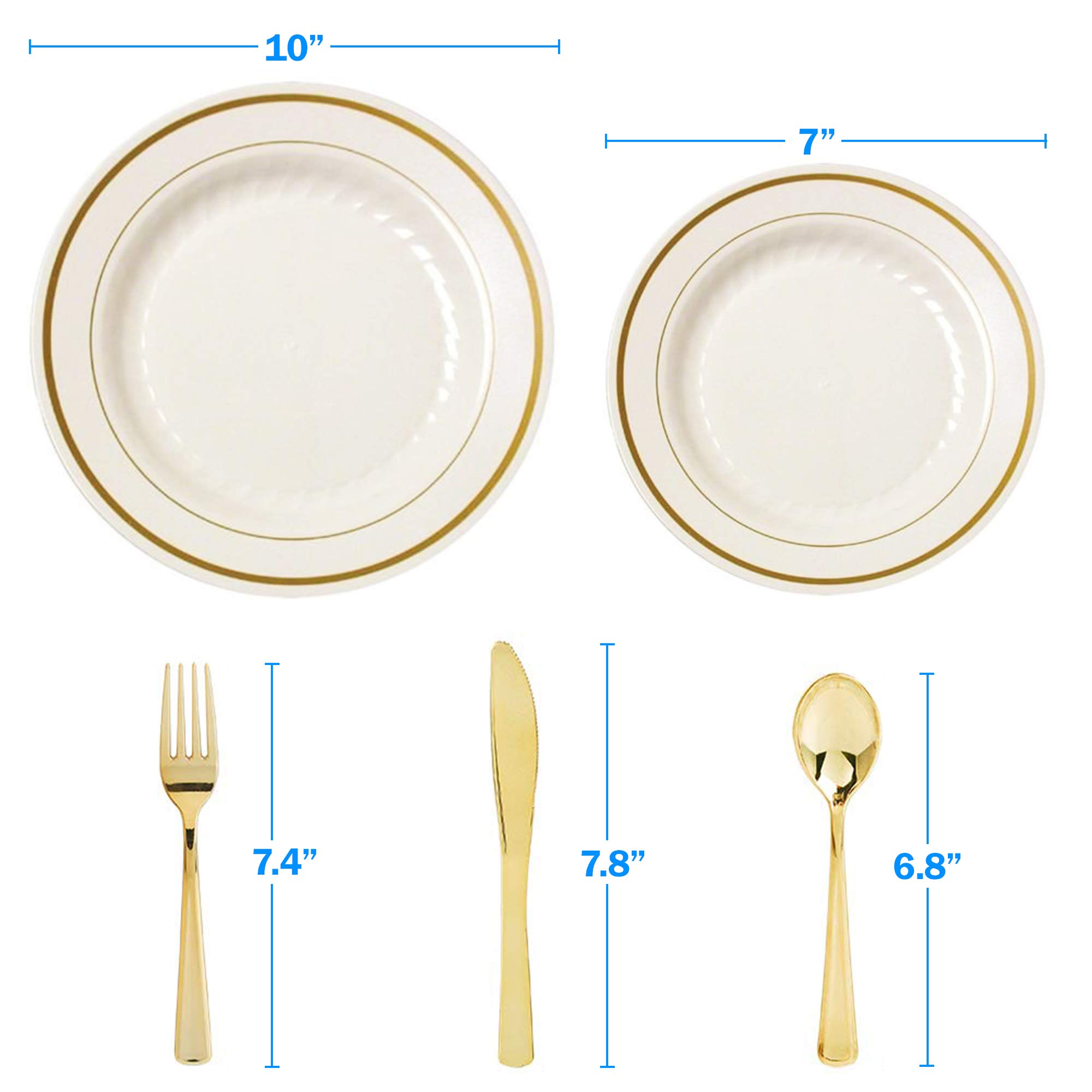 1000-Piece Premium Plastic Dinnerware Set - 10