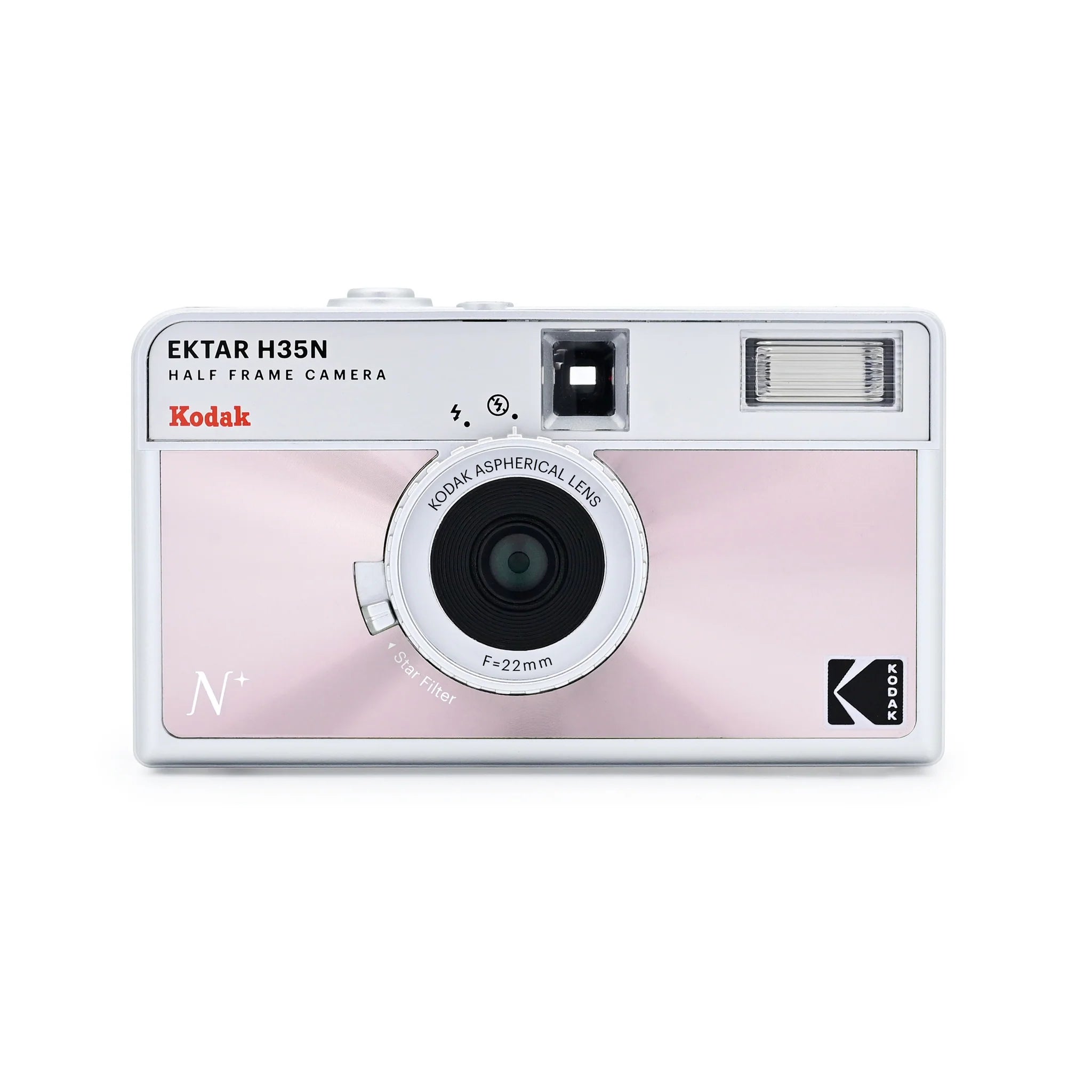 Kodak Ektar H35N Half Frame 35mm Film Camera - Glazed Pink | Vintage Style Compact Camera for Travel, Street Photography & Everyday Use
