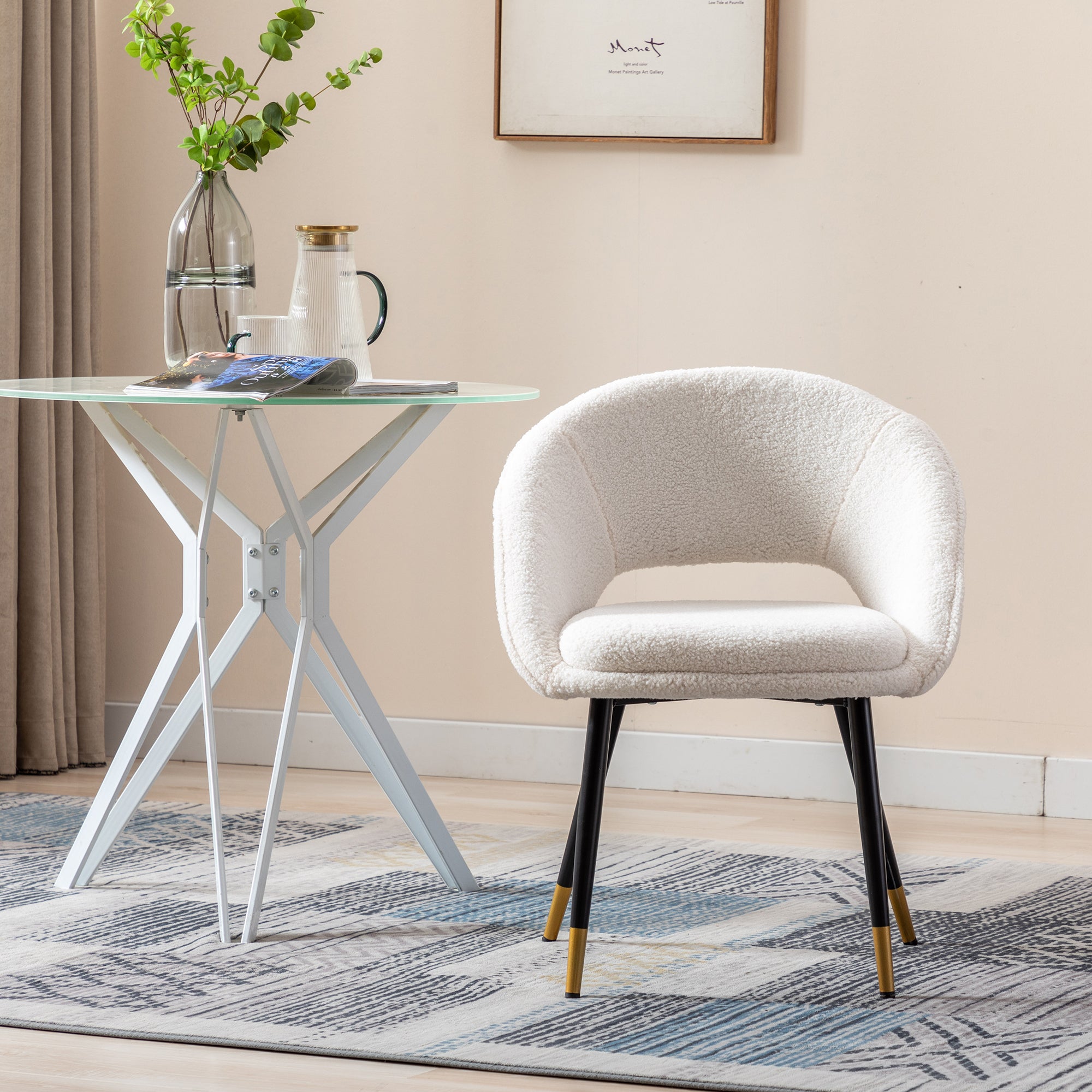 Modern Dining Chairs Set of 2 - Sturdy Metal Legs Accent Chairs for Dining Room, Kitchen, Living Room & Office - Comfortable Mid-Century Style Seating for Home Decor