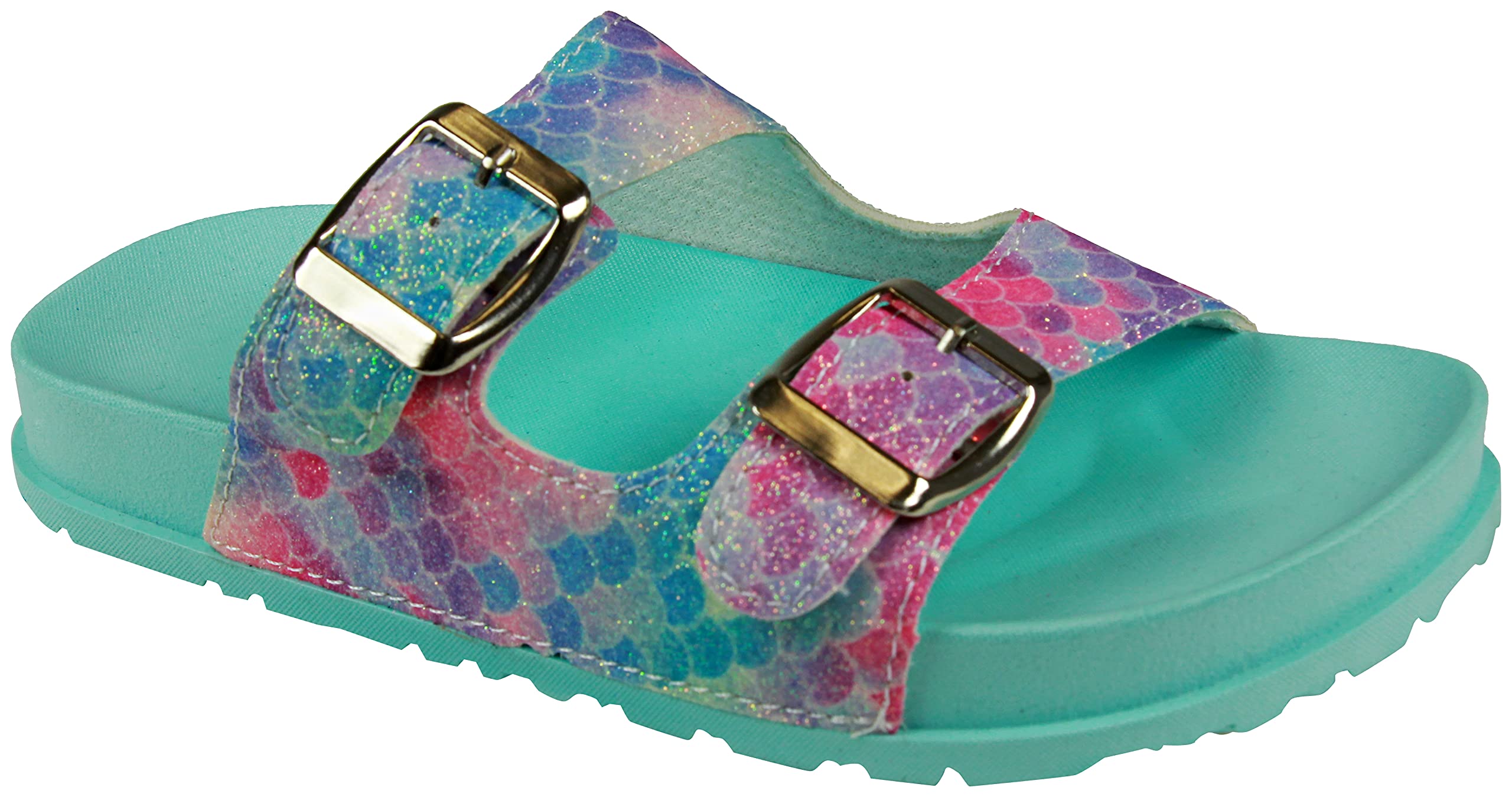 Capelli New York Girls Molded Injected Slide Sandals - Comfortable Kids' Summer Sandals for Beach, Pool & Playtime