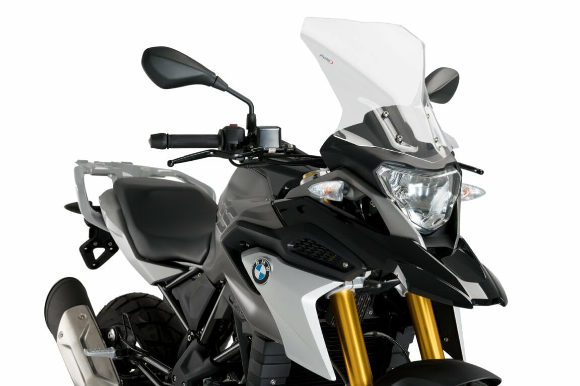 PUIG 9879W Clear Touring Windscreen for Motorcycles - Wind Protection & Comfort for Long Rides
