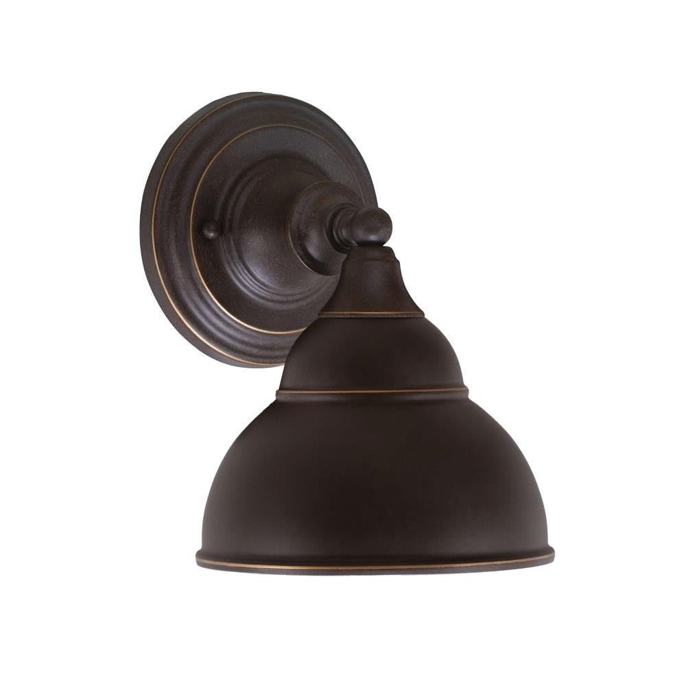 Toltec Lighting 1 Light Wall Sconce in Dark Granite - Modern Matte Black Bathroom Vanity Light Fixture for Bedroom, Hallway & Living Room (40-DG-427)