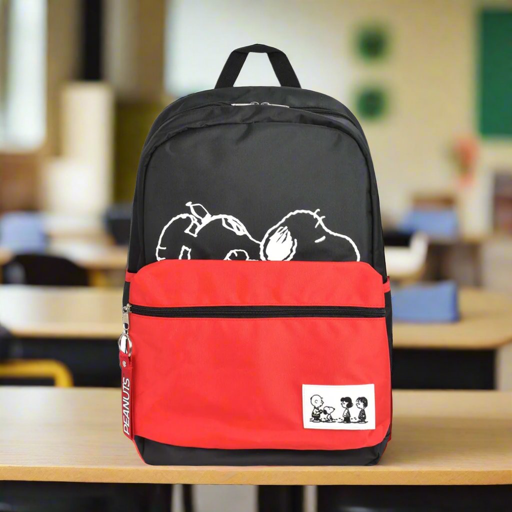 Peanuts Backpack with Snoopy, Charlie Brown & Woodstock - Cute Cartoon School Bag for Kids & Teens - Perfect for School, Travel & Daily Use