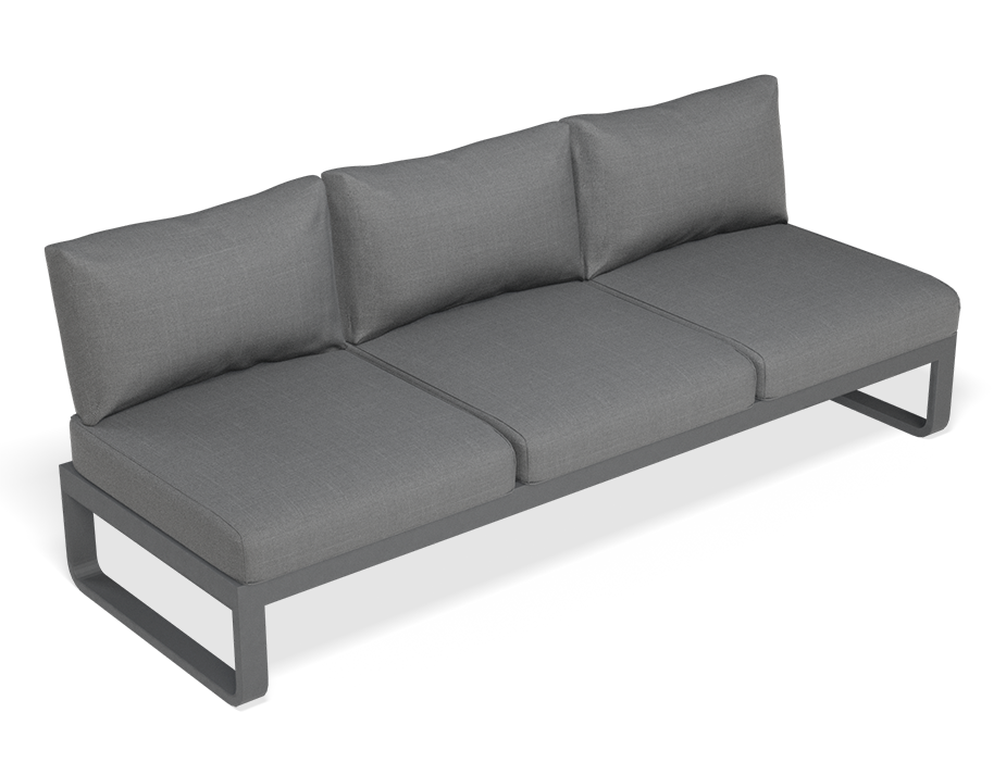 Fino 3-Seater Outdoor Sun Lounge Chair - Patio, Poolside & Garden Relaxation Furniture for Backyard, Deck or Balcony