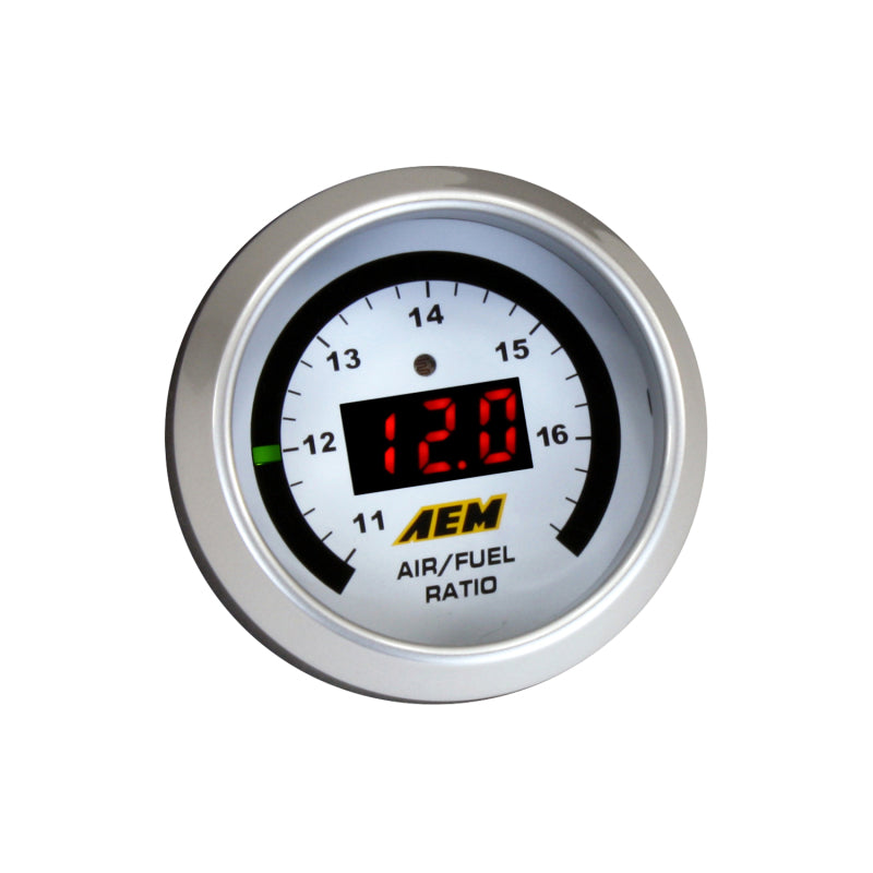 AEM Digital Wideband UEGO Air Fuel Ratio Gauge Kit - No Sensor Included | High Performance O2 Monitor for Racing, Tuning & Diagnostics
