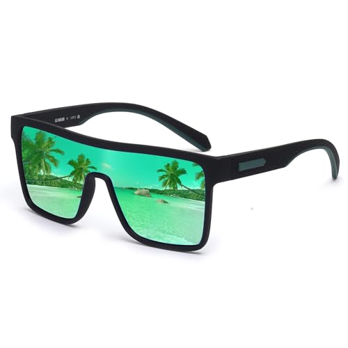 #1 Black Green Frame / Polarized Mirror Green Lens