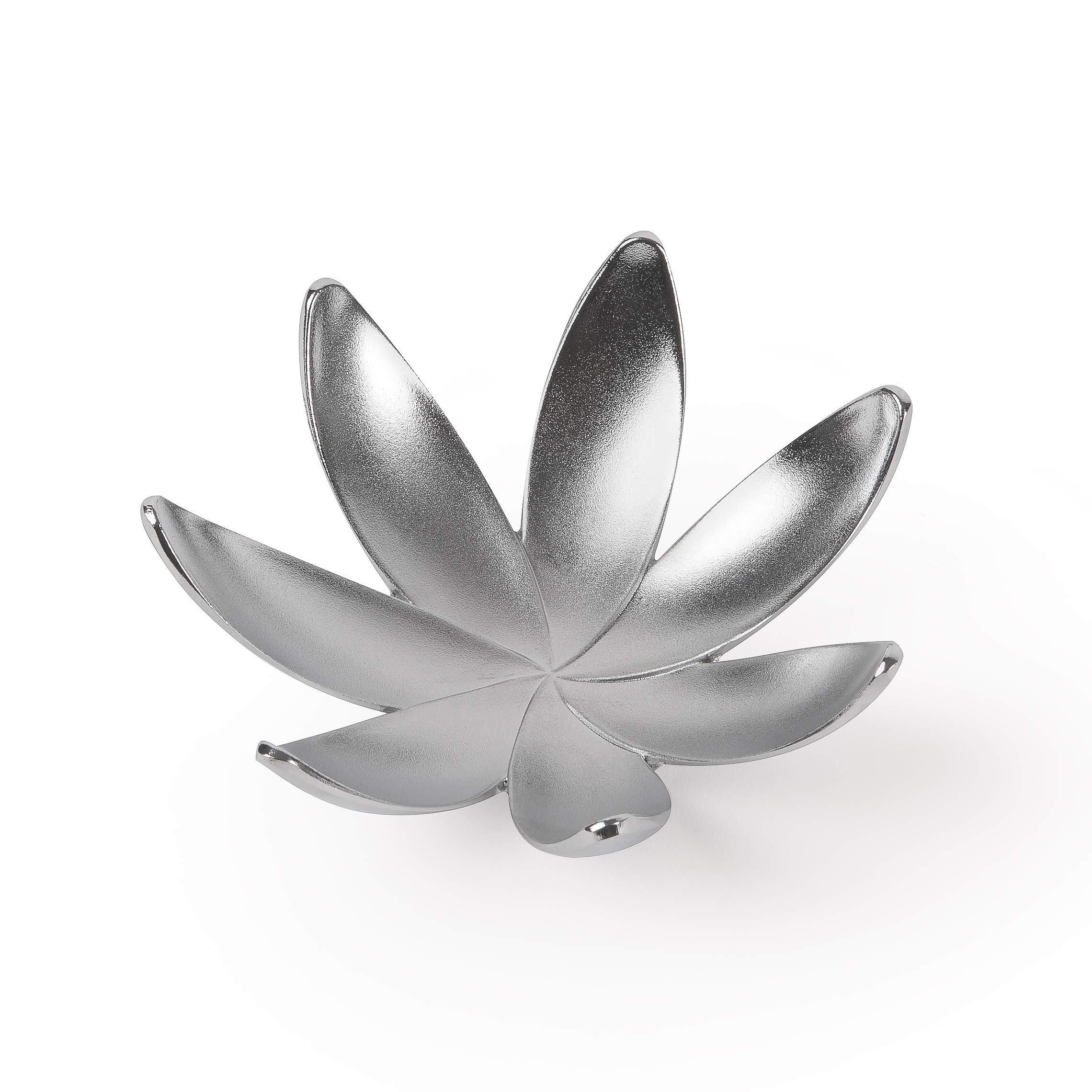 Chrome Magnolia Ring Dish for Jewelry Storage