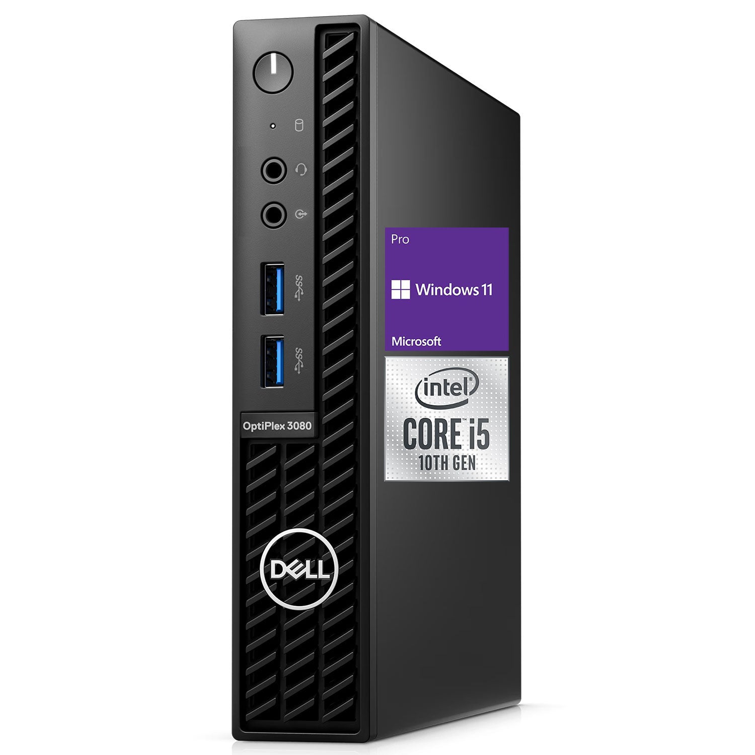 DELL OptiPlex 3080 Small Business Desktop Computer - Intel Core i5-10500T Processor, 8GB DDR4 RAM, 256GB SSD, Windows 10 Pro, WiFi 5 | Compact Mini PC for Office Work, Home Use & Business Computing