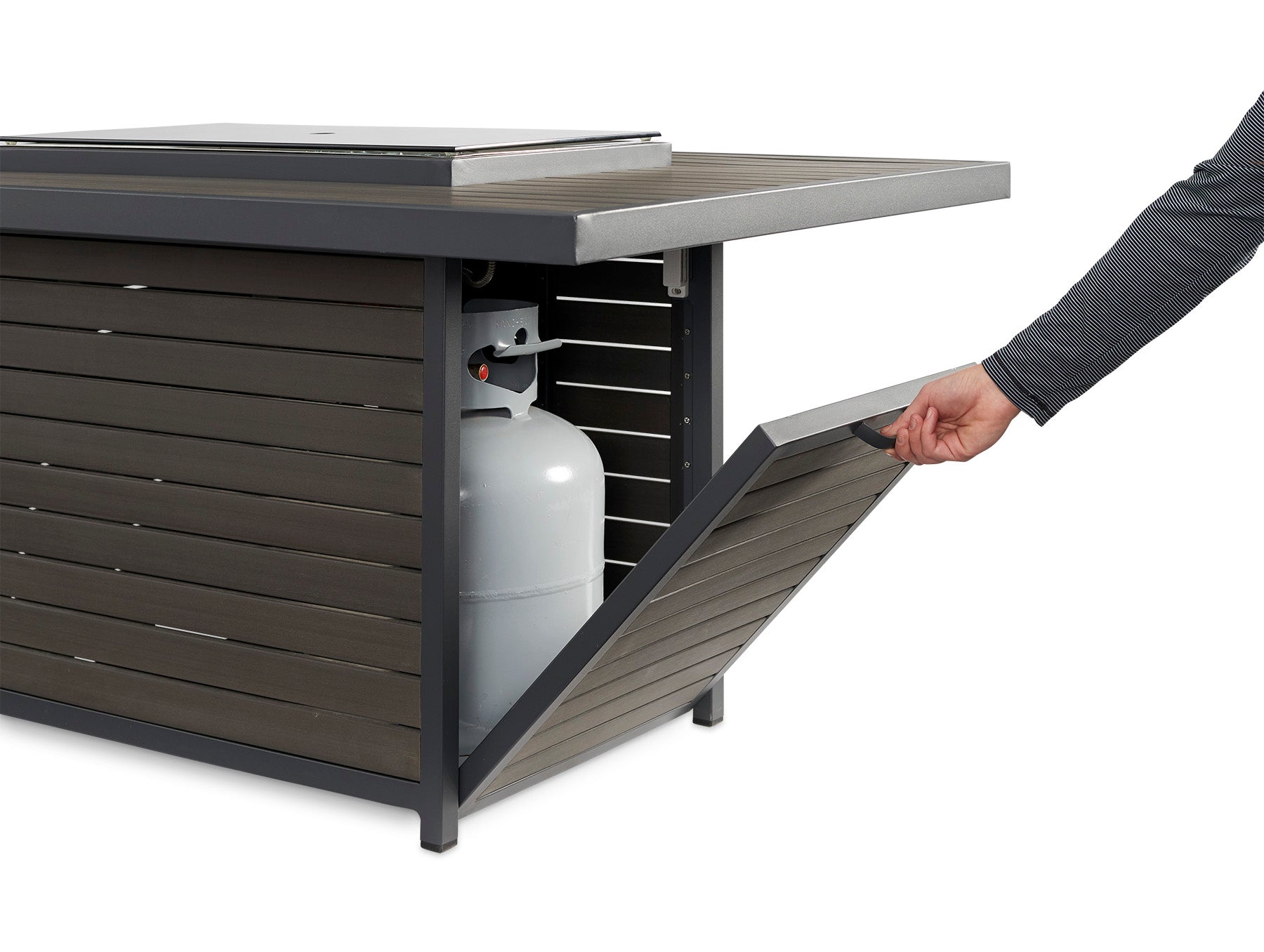 Outdoor GreatRoom Brooks BRK 1224 19K Rectangular Gas Fire Pit Table - Perfect for Patio, Backyard, and Outdoor Gatherings