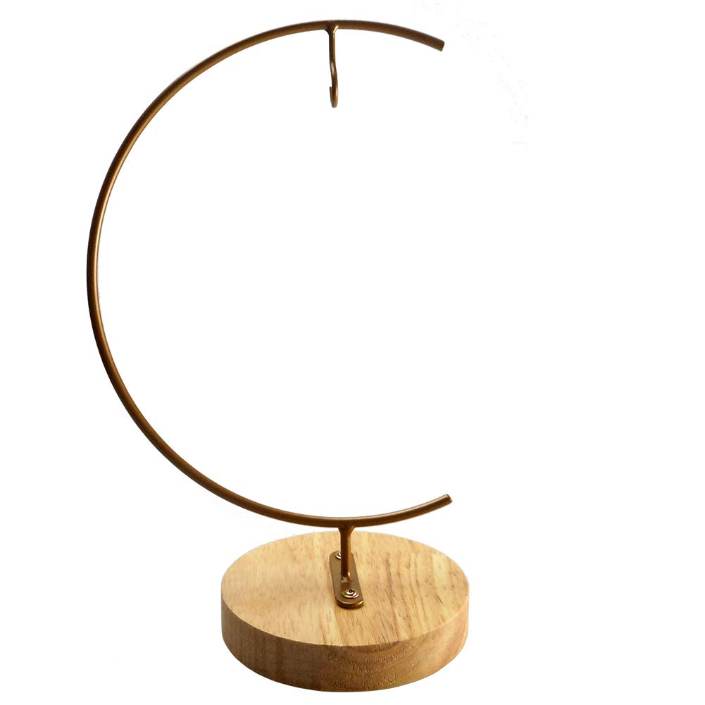 YY YEARCHY Metal Air Plant Stand - Gold Hanging Terrarium Holder for Glass Globe, Flower Pot Display (Set of 2) - Perfect for Home Decor, Office Plants & DIY Terrarium Projects