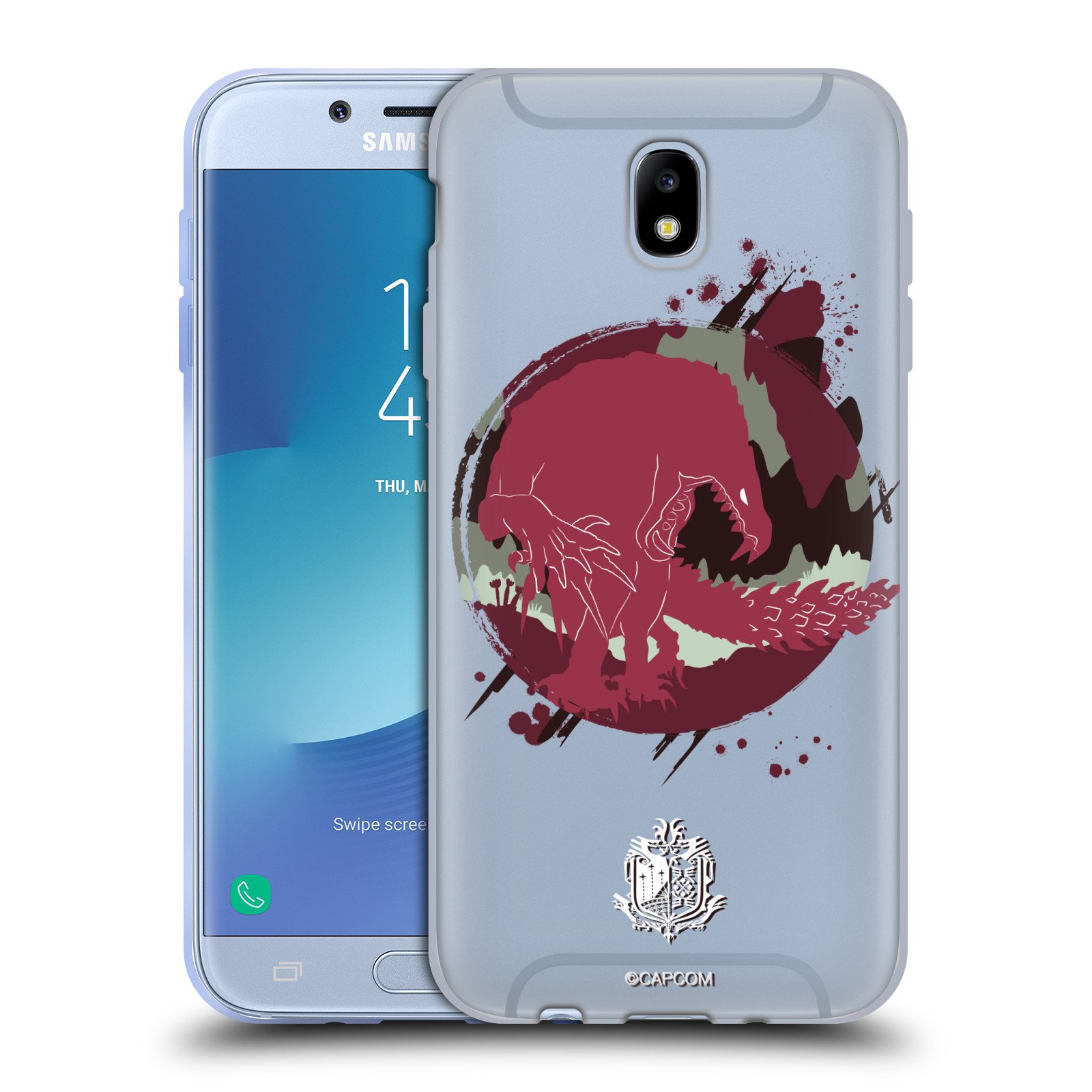 Monster Hunter World Odogaron Silhouettes Soft Gel Case for Samsung Galaxy J7 2017 / Pro - Durable Protective Phone Cover for Gaming Fans & Outdoor Adventures