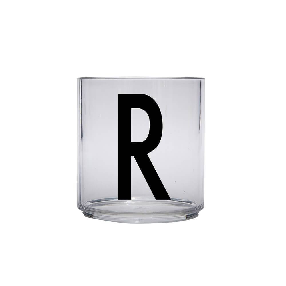 DESIGN LETTERS Kids Personal Drinking Glass - Drop Safe, BPA-Free, Letter Q - Perfect for School Lunch, Home, and Travel Use