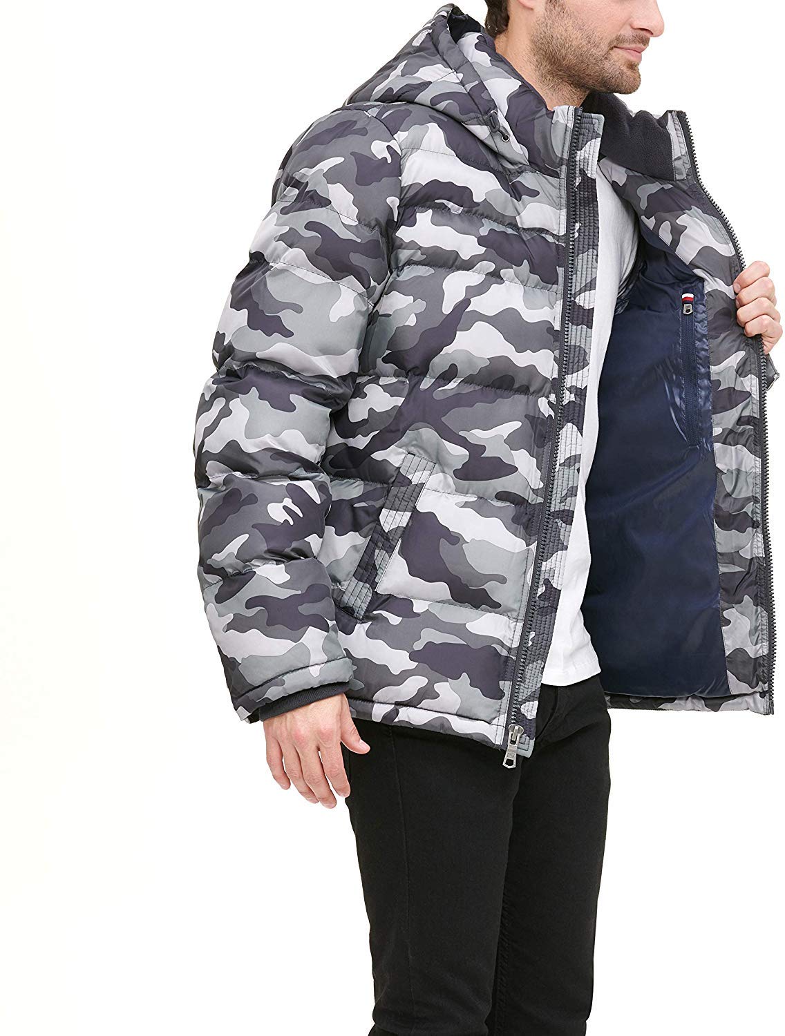 Tommy Hilfiger Men's Lightweight Packable Down Puffer Jacket - Warm Insulated Winter Coat for Outdoor Activities, Travel & Casual Wear