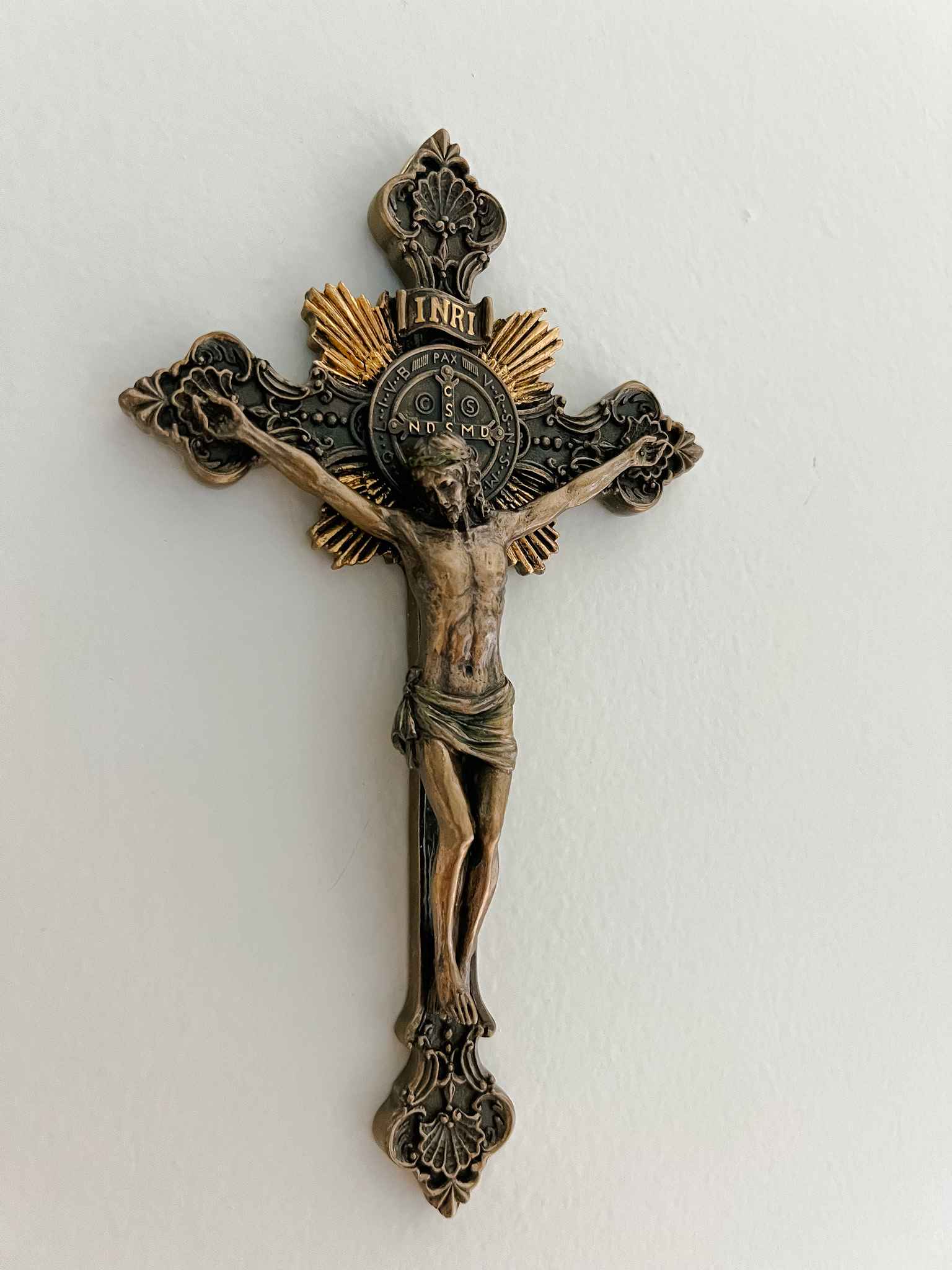 Small St. Benedict Crucifix Pendant - Religious Jewelry for Protection & Blessings - Perfect for Daily Wear, Gifts & Catholic Devotions