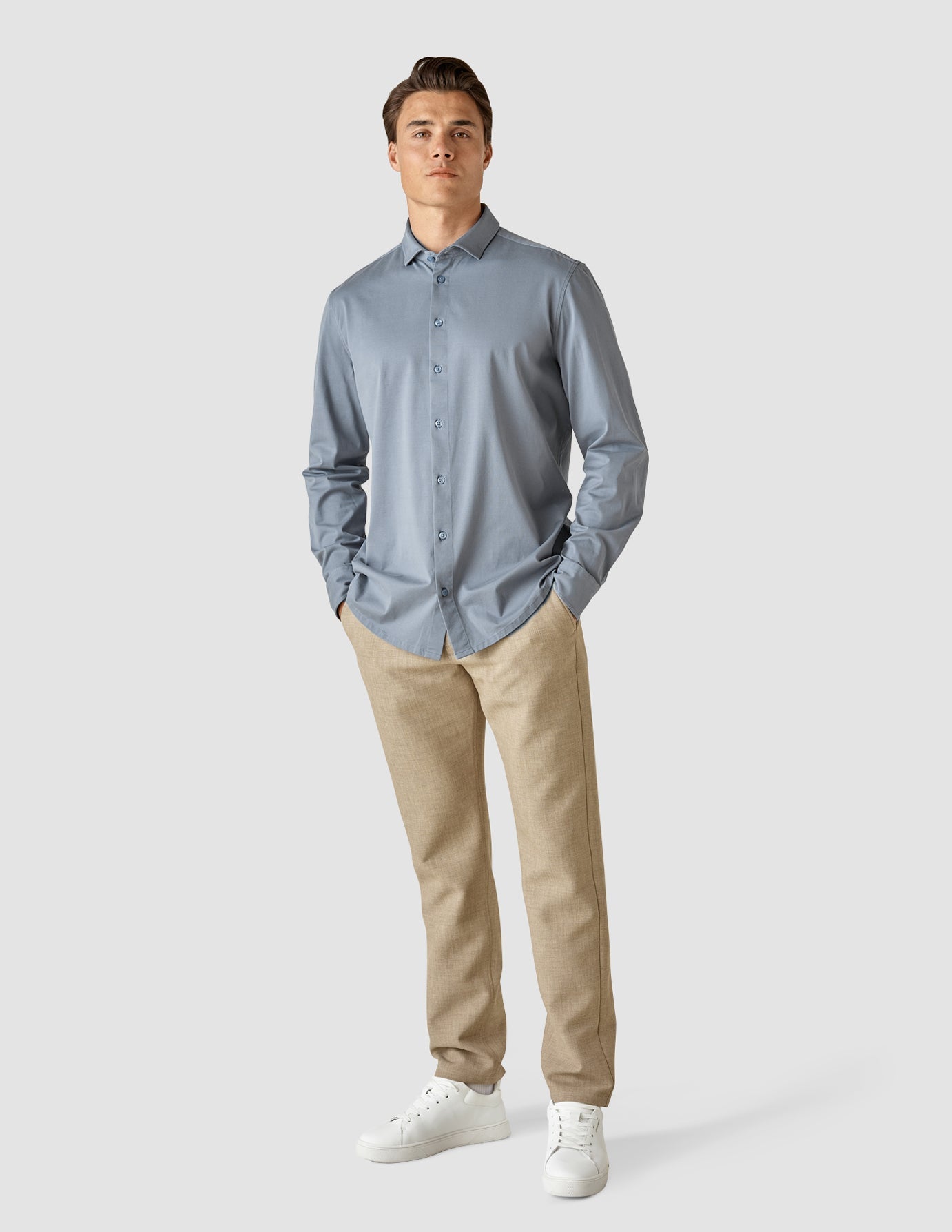 Classic Blue Mirage Regular Fit Shirt for Men - Casual & Business Wear | Perfect for Office, Dates & Everyday Outfits