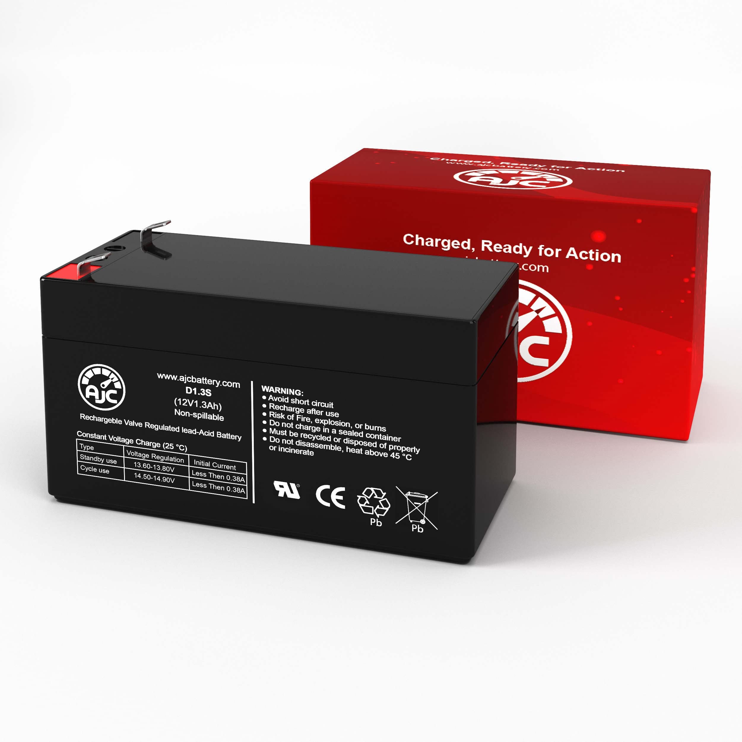 AJC 12V 1.3Ah Replacement Battery Compatible with American Scientific Products Cry O Fridge C390ABA - Perfect for Laboratory Equipment, Medical Refrigerators & Scientific Freezers