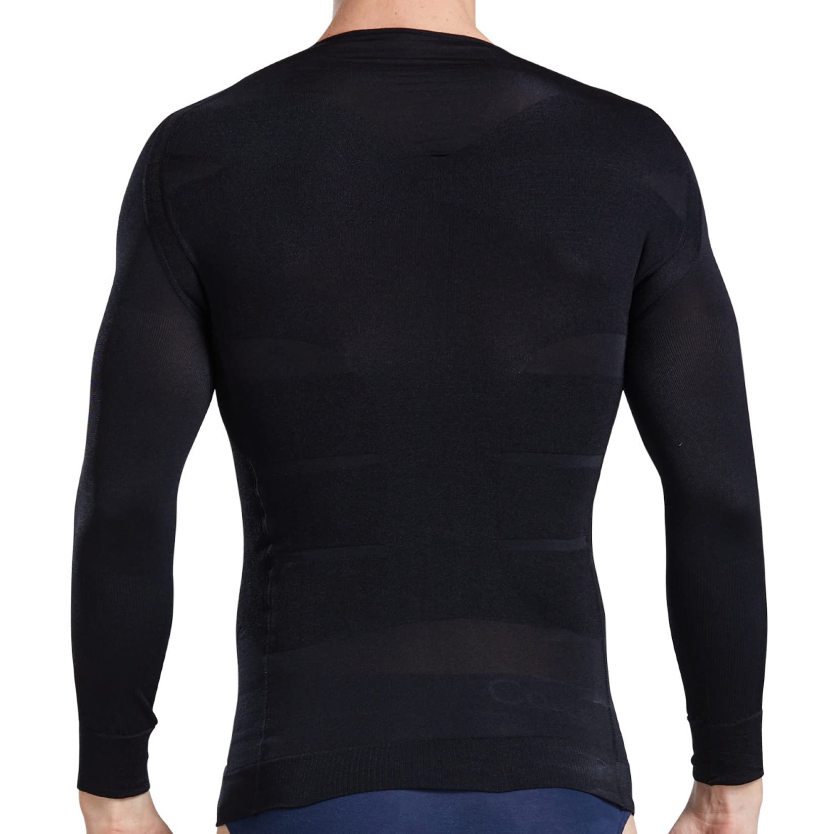 EBRICON Men's Body Shaper Shirt - Long Sleeve Compression Corset Top for Fat Burning, Abdomen & Chest Slimming - Weight Loss Vest for Workout, Gym & Everyday Wear