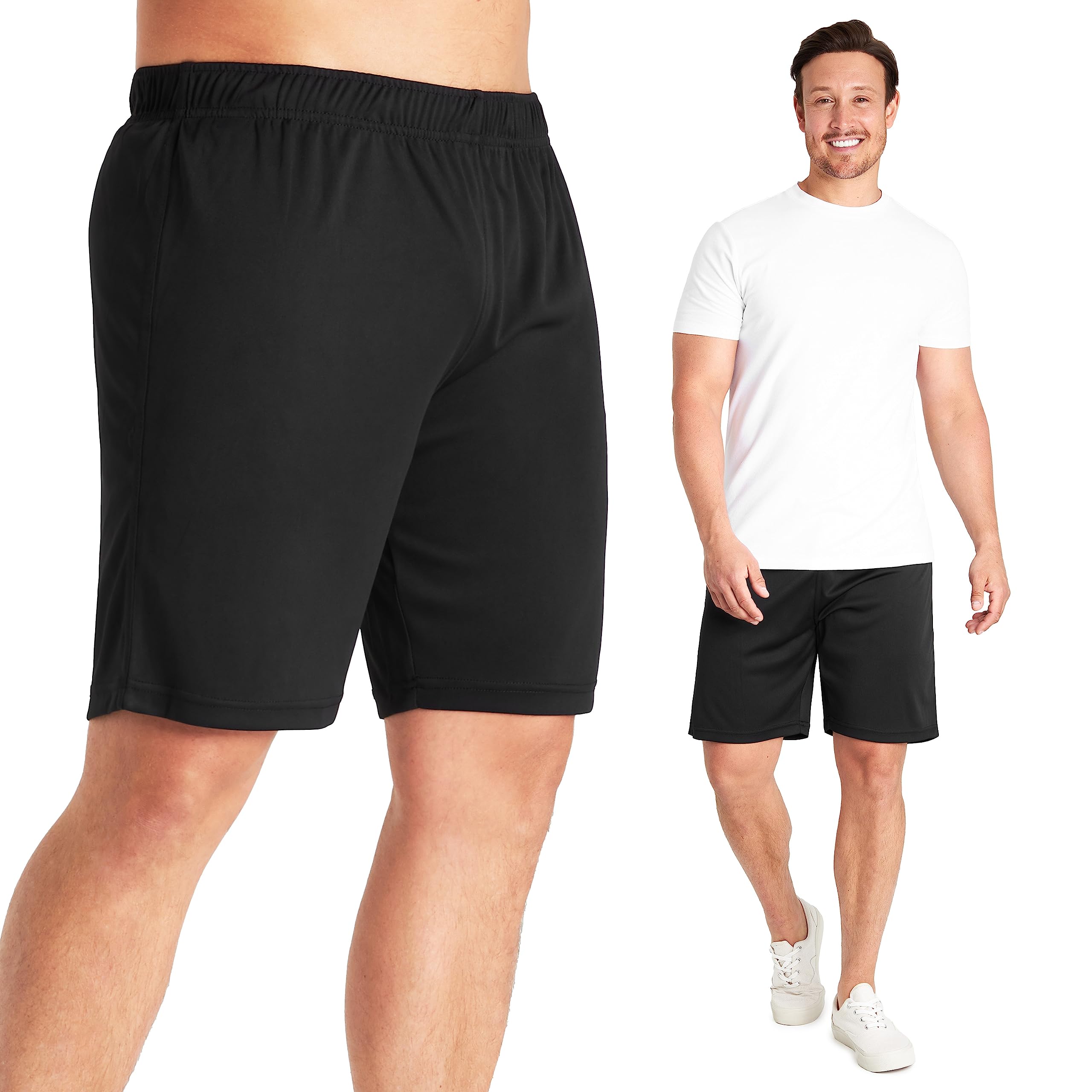 CityComfort Men's Activewear Shorts - Lightweight, Breathable, Quick-Dry Gym Shorts with Pockets for Running, Workout & Casual Wear