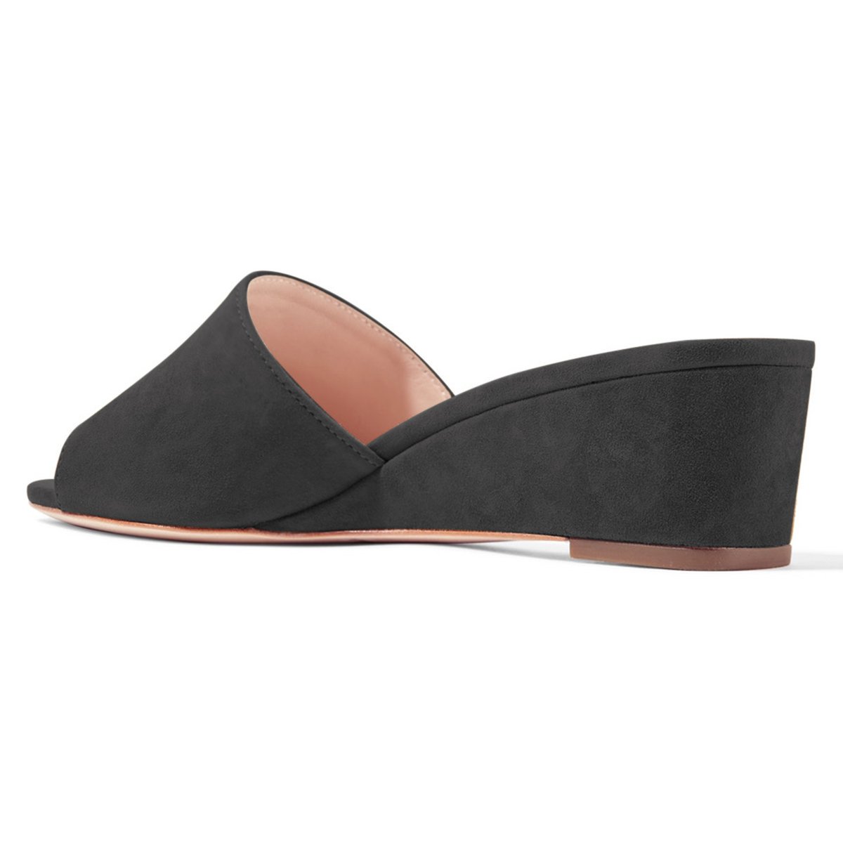YDN Women's Low Heel Wedge Sandals - Slip On Mules with Peep Toe Design for Party, Prom & Summer Weddings | Comfortable Casual Dress Shoes for Women