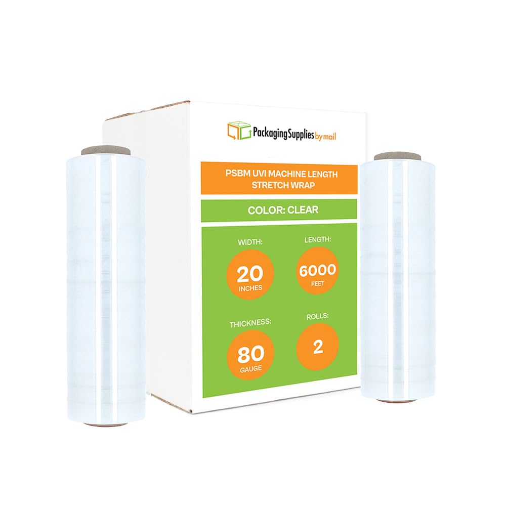 PSBM UV Protection Machine Stretch Wrap - 2 Pack, 20