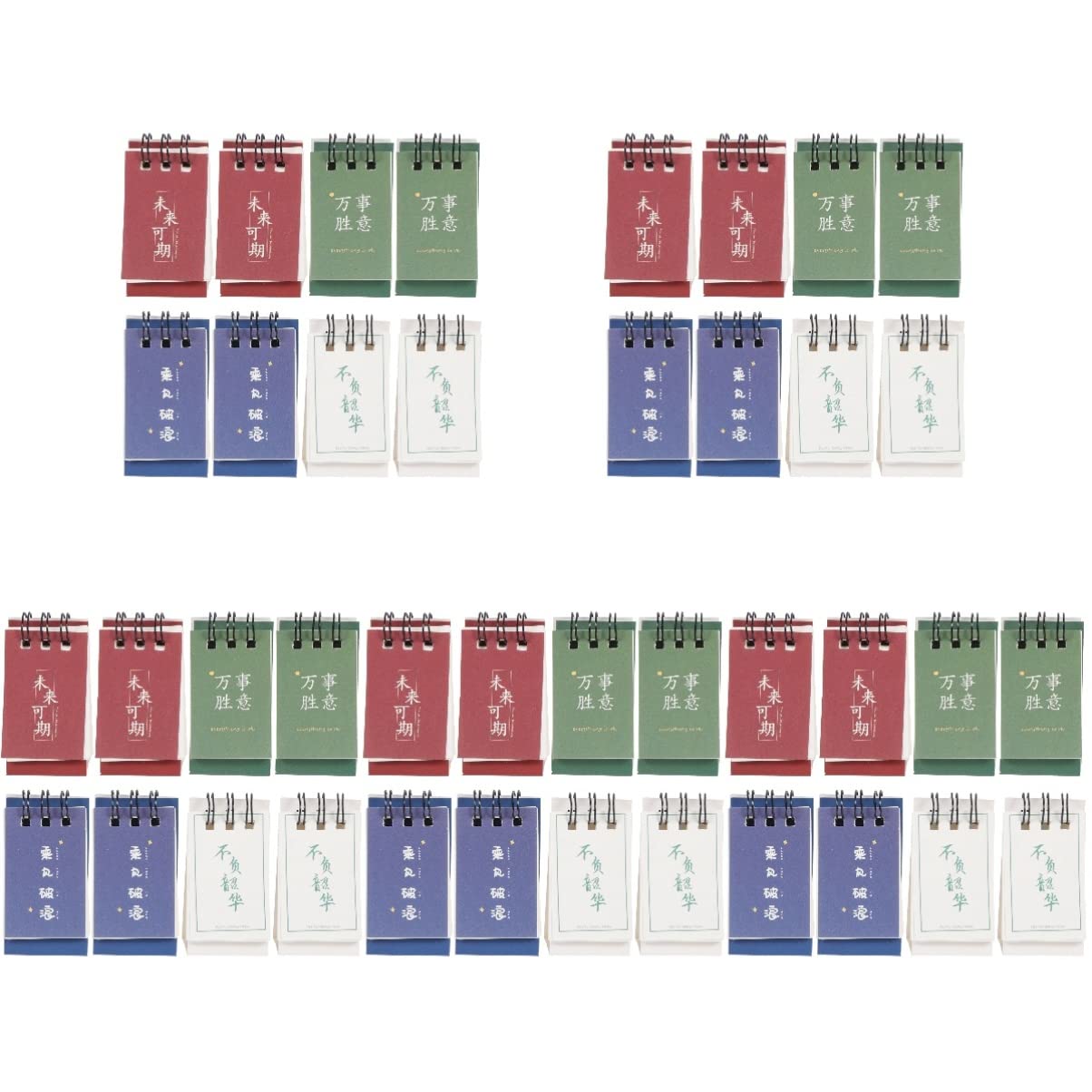 Operitacx 40-Piece Mini Desktop Calendar Set 2023 - Small Coil Notepad Planner with Monthly Pages - Perfect for Office, School, Home & Gift Giving