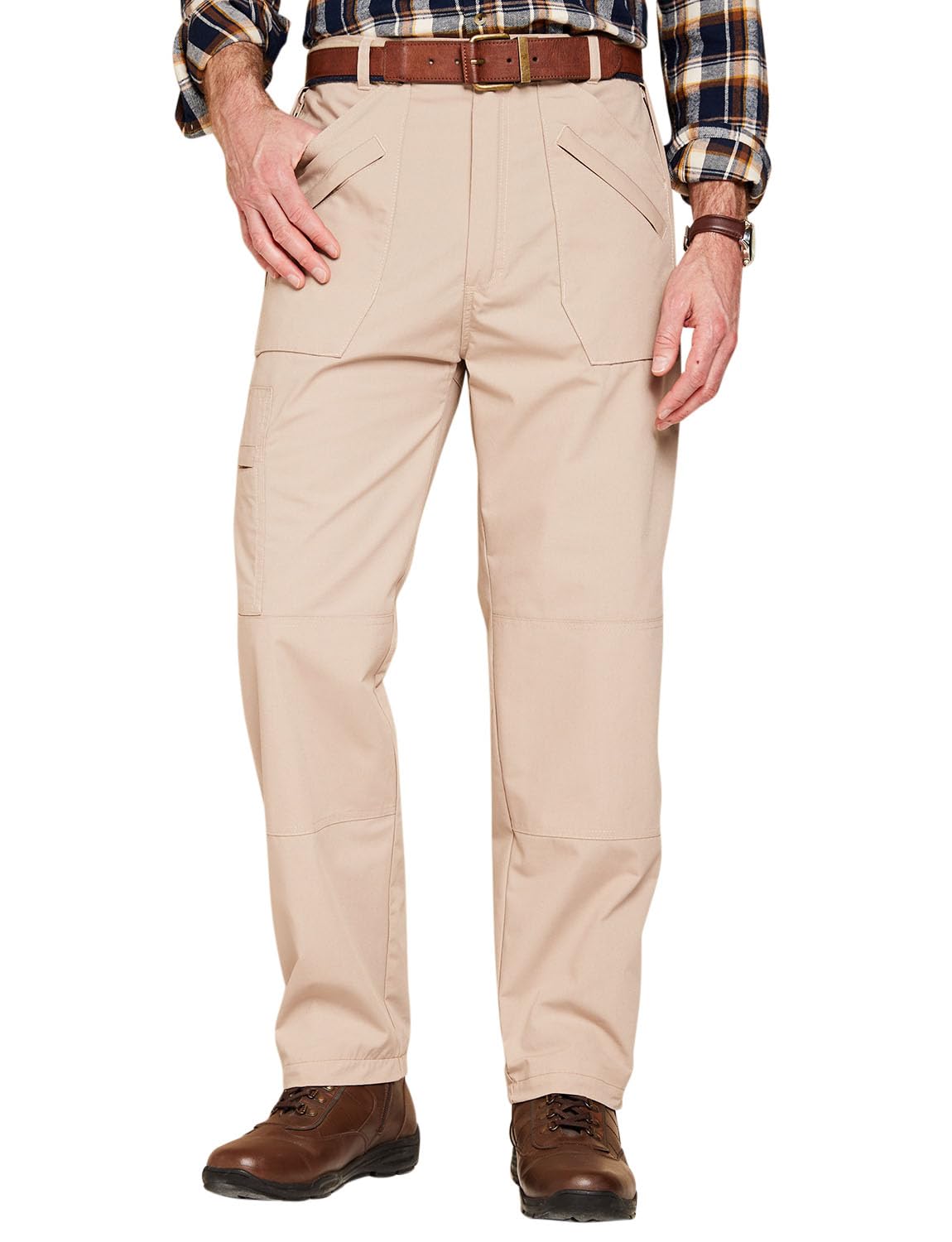 Chums Men's Water-Repellent Multi-Pocket Action Pants - Durable & Functional Outdoor Hiking, Camping & Travel Trousers