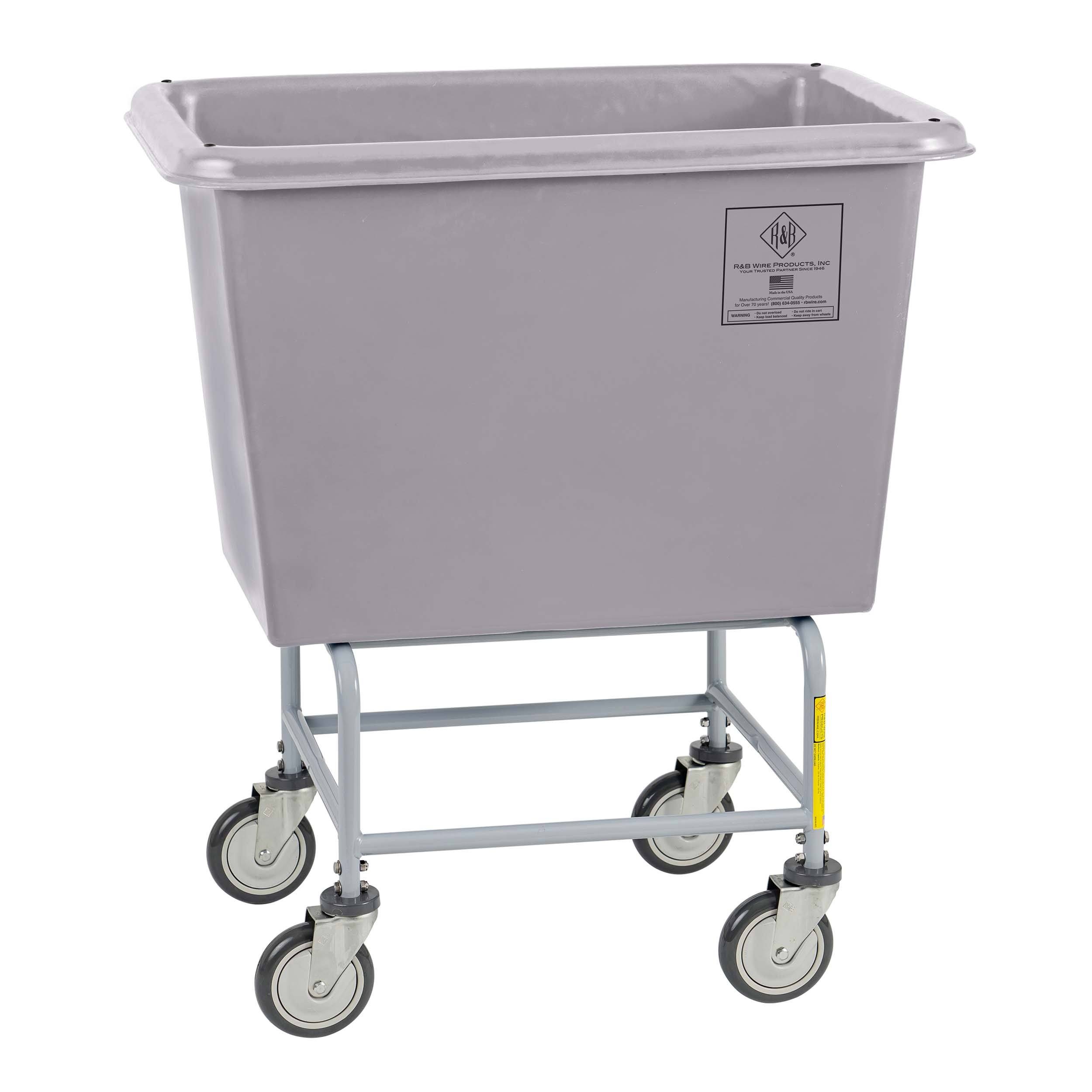 8 Bushel Elevated Poly Laundry Cart - Heavy Duty Rolling Laundry Hamper with Wheels for Home, Dorm, or Commercial Use - Perfect for Laundry Rooms, Hotels, and Hospitals