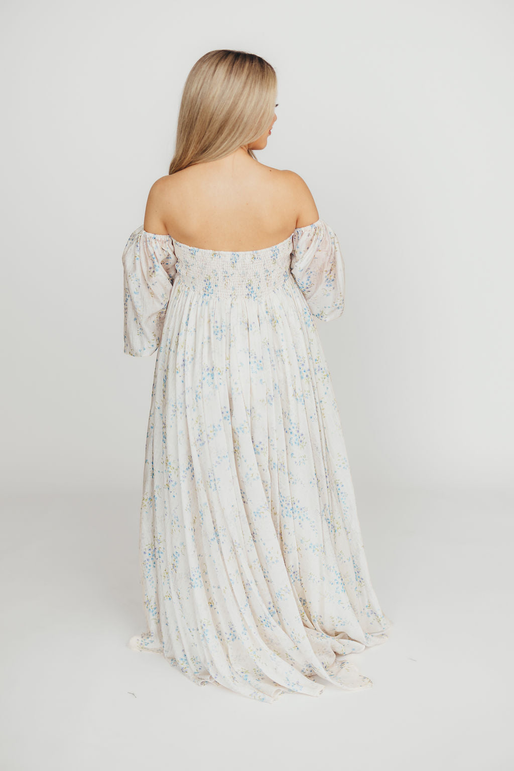 Dear Skye Floral Dress in Blue - Elegant Summer Maxi Dress with V-Neck & Flowy Skirt | Perfect for Beach Vacations, Weddings & Date Nights (Pre-Order Available)