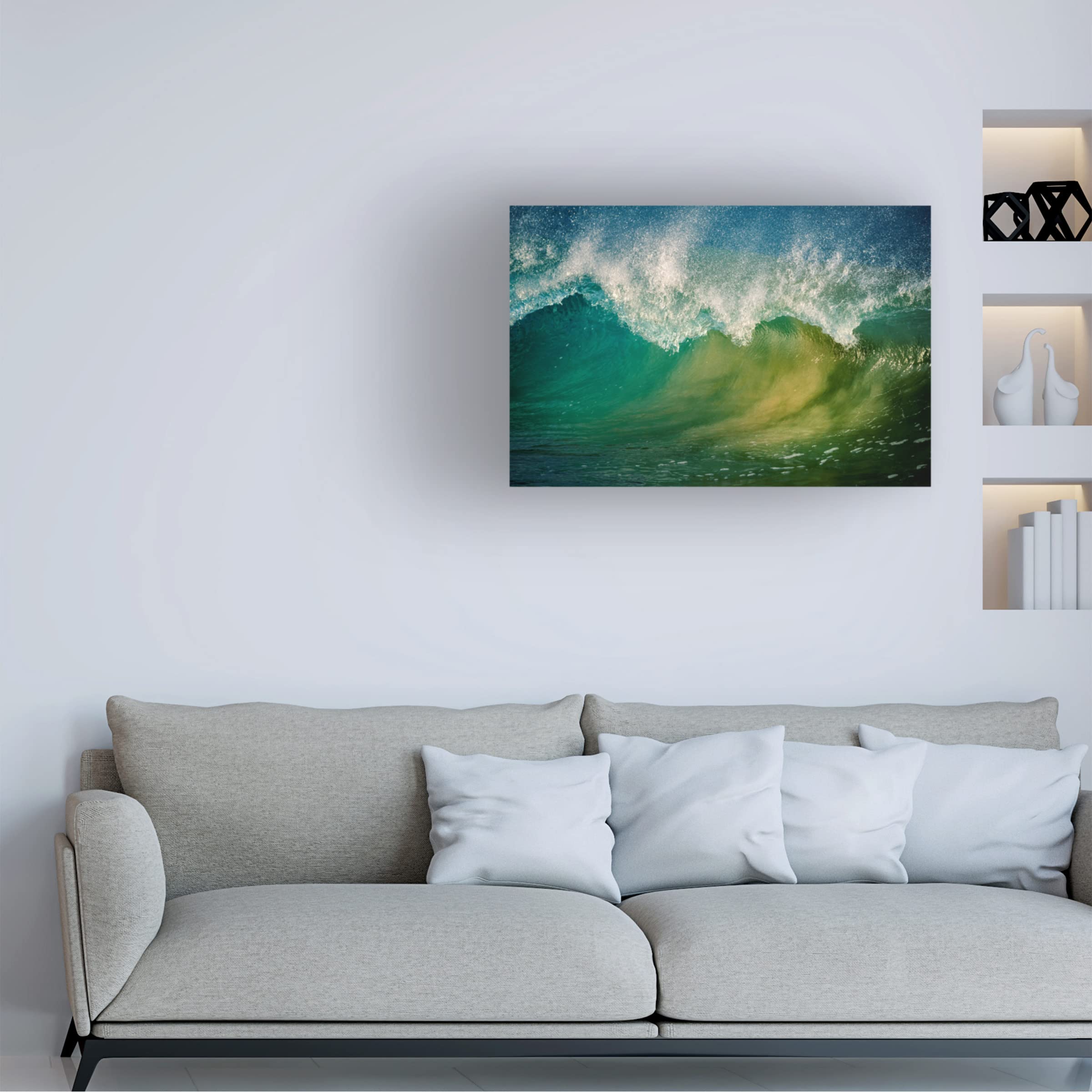 Dennis Frates 'Waves 1' Canvas Wall Art Print - Ocean Wave Painting for Beach House Decor, Living Room & Bedroom Wall Art