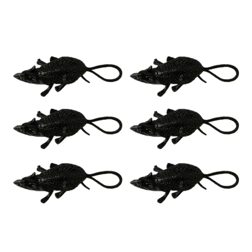 6 Pack Halloween Fake Mice - Mini Realistic Mouse Models for Prank & Decor - Perfect for Halloween Party, Scare Prank & Themed Decoration