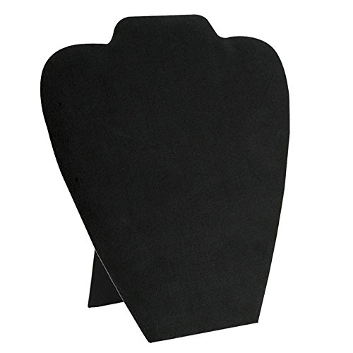 Black Leatherette Jewelry Necklace Display Stand - 8 5/8