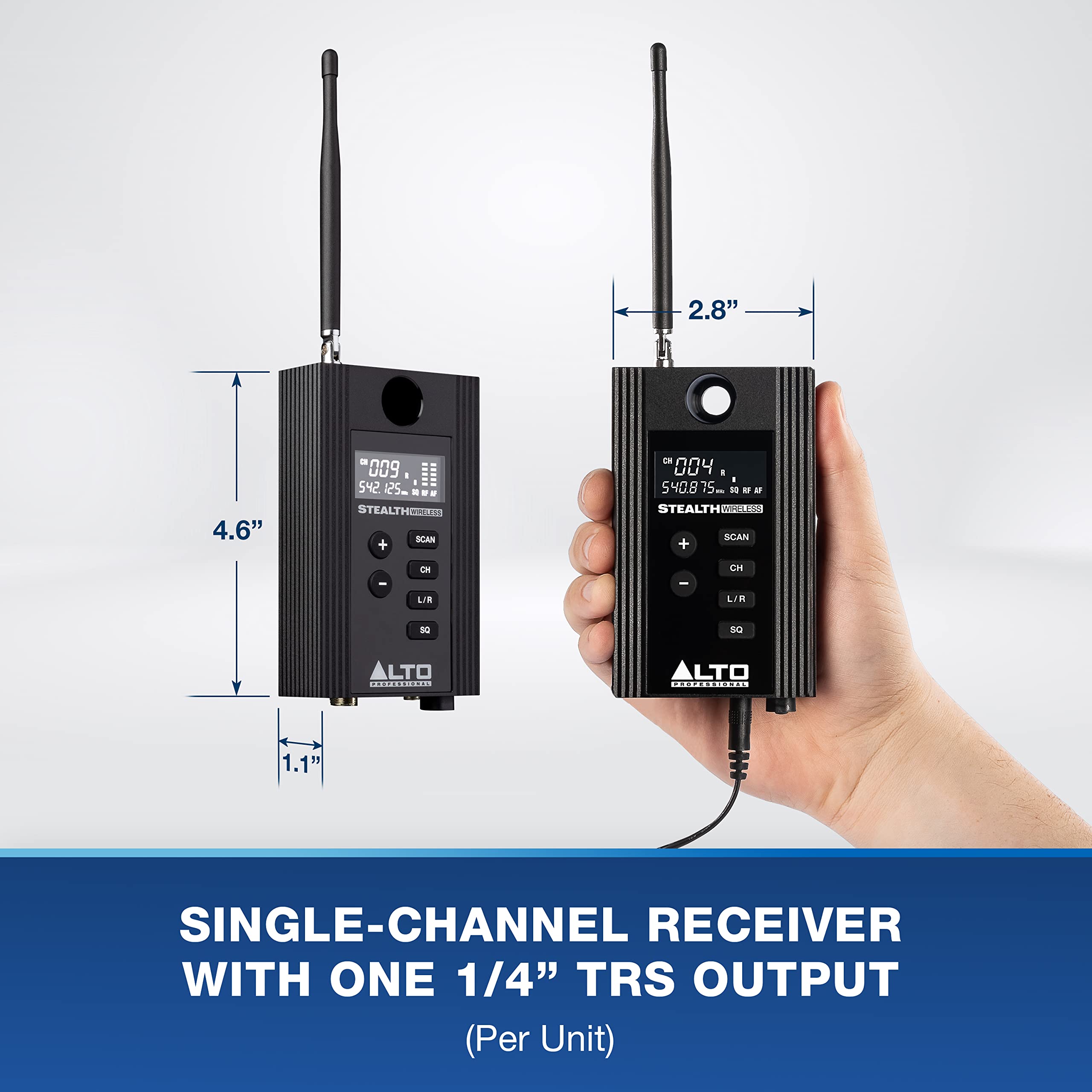 Alto Professional Stealth Wireless MKII Expansion Pack - Single Channel UHF Wireless Receiver for Active Speakers (Black) | Perfect for Live Performances, DJ Gigs & Studio Recordings