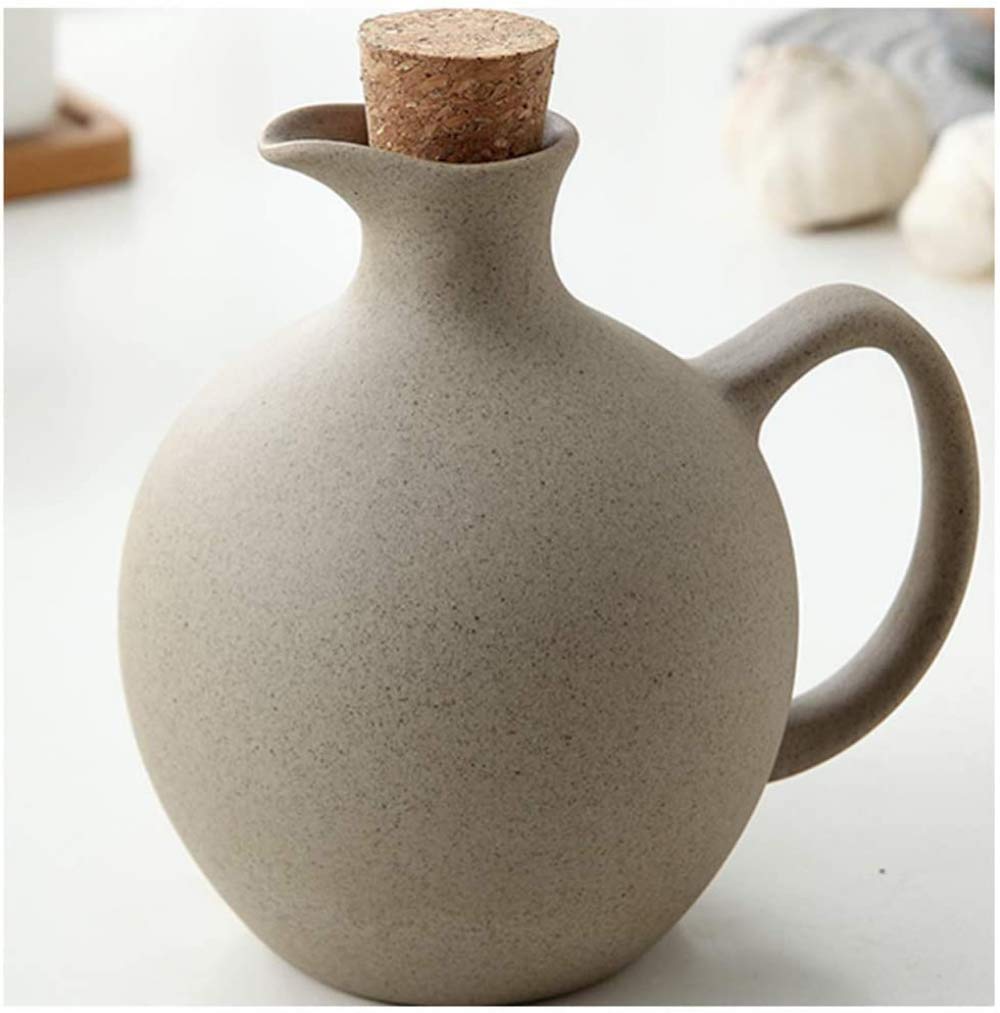 Qiuqiu Home 500ML Ceramic Oil Cruet - Kitchen Oil Dispenser Bottle for Olive Oil, Soy Sauce & Vinegar - Perfect for Cooking, Salad Dressing & Baking