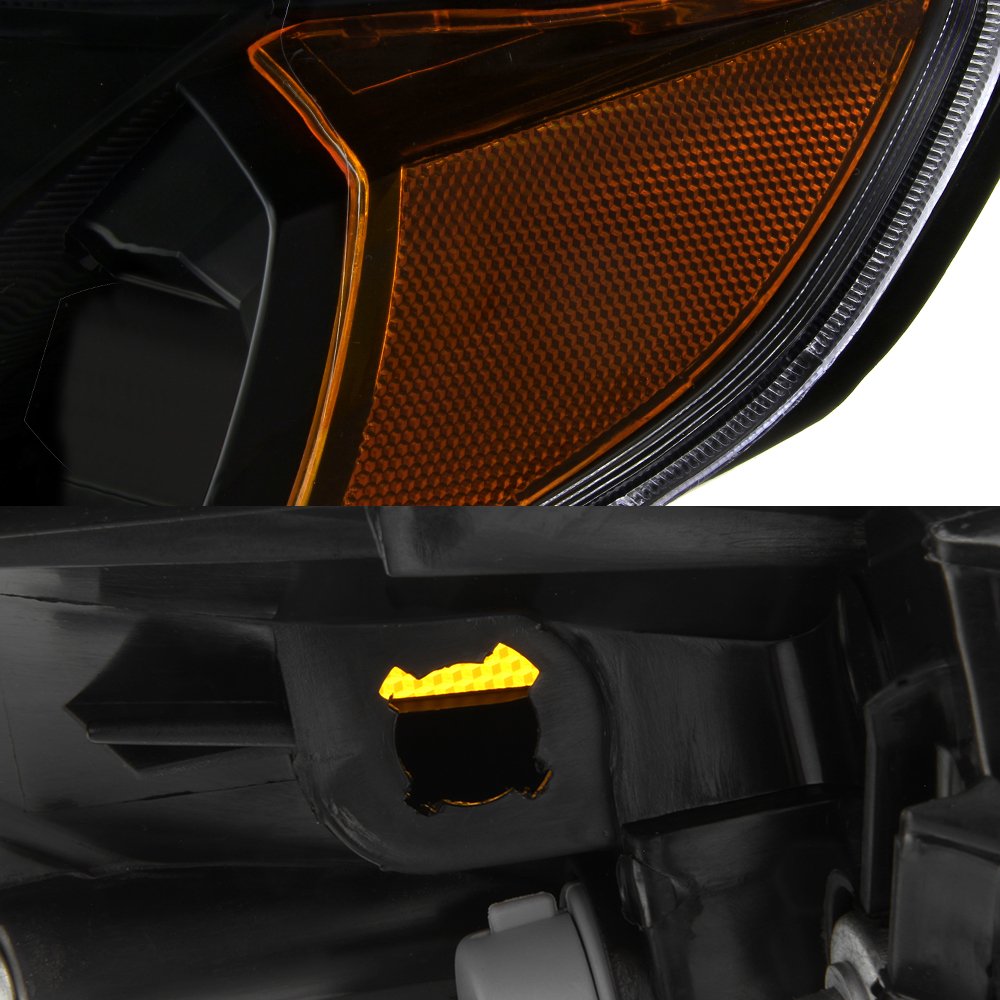 AKKON Black Housing Clear Lens Halogen Headlights for 2009-2013 Subaru Forester - Complete Headlight Assembly Set for Improved Night Driving & Off-Road Visibility