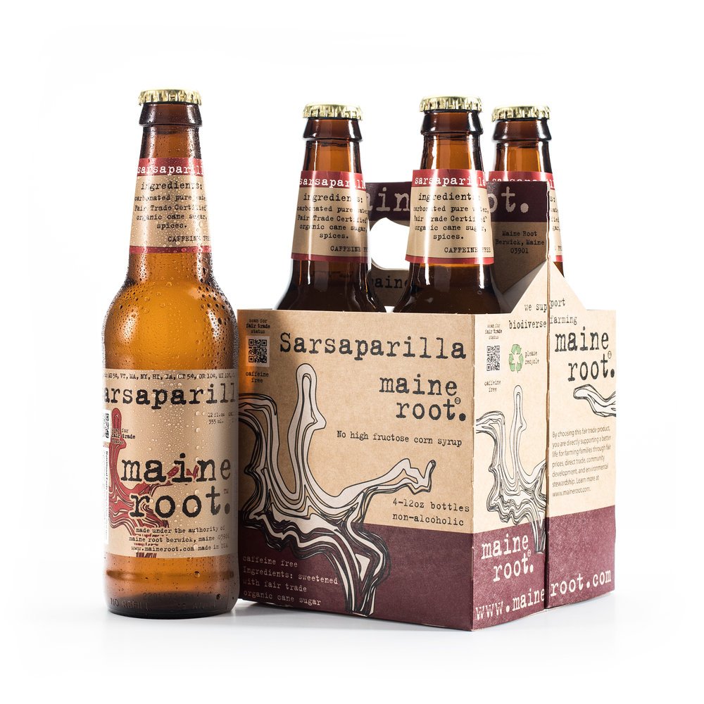 Maine Root Handcrafted Sarsaparilla Soda - 12 fl oz Glass Bottles (Pack of 24) | Premium Craft Soda for BBQ Parties, Picnics & Retro Soda Collections
