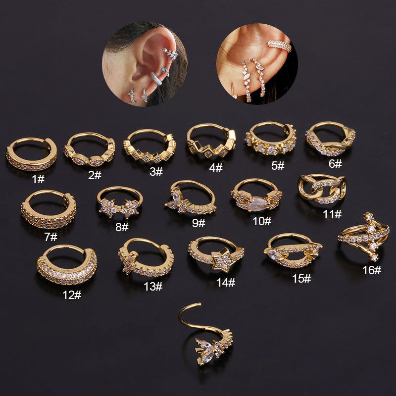 18K Gold Cartilage Hoop Septum Nose Ring - Elegant Body Jewelry for Women & Men | Perfect for Nose Piercing, Septum Rings & Cartilage Earrings | HSPJ234