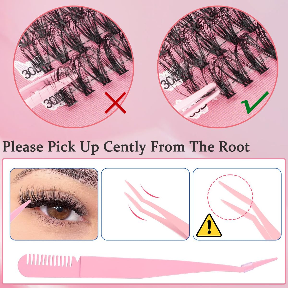 Premium 640pcs False Eyelash Extension Kit - 30D/40D/50D Mixed Lengths (8-18mm) with Professional Eyelash Tools Set for DIY Salon-Quality Lashes at Home | Perfect for Parties, Weddings & Special Occasions