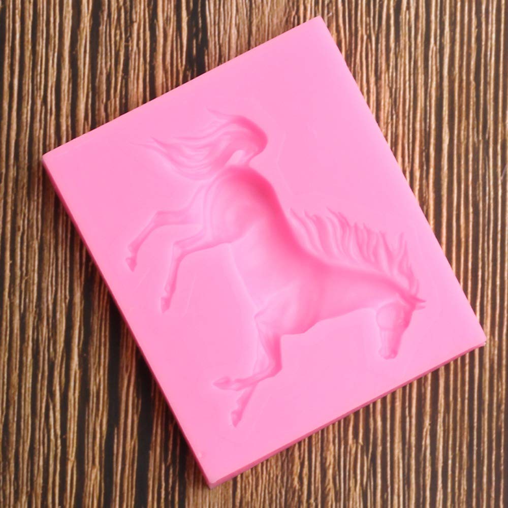 1pc 3D Running Horse Silicone Mold - DIY Dessert Fondant Chocolate Candy Soap Mold for Cake Cupcake Jelly Shots Ice Cream Topper Decoration | Perfect for Birthday Parties, Baby Showers & Holiday Baking
