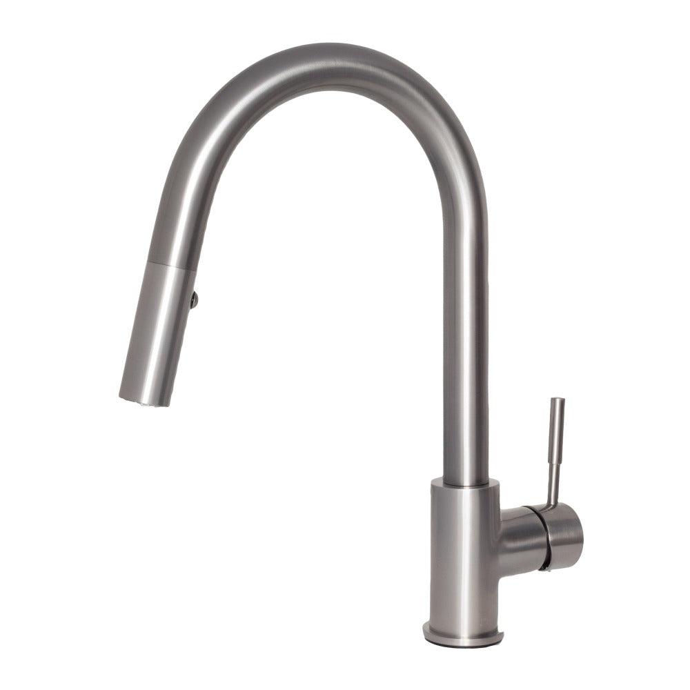 ZLINE Arthur Pull Down Single Handle Kitchen Faucet - Brushed Nickel Finish (ATH KF BN) | Modern Design for Sink, Dishwashing & Food Prep | Perfect for Home Kitchen Remodeling