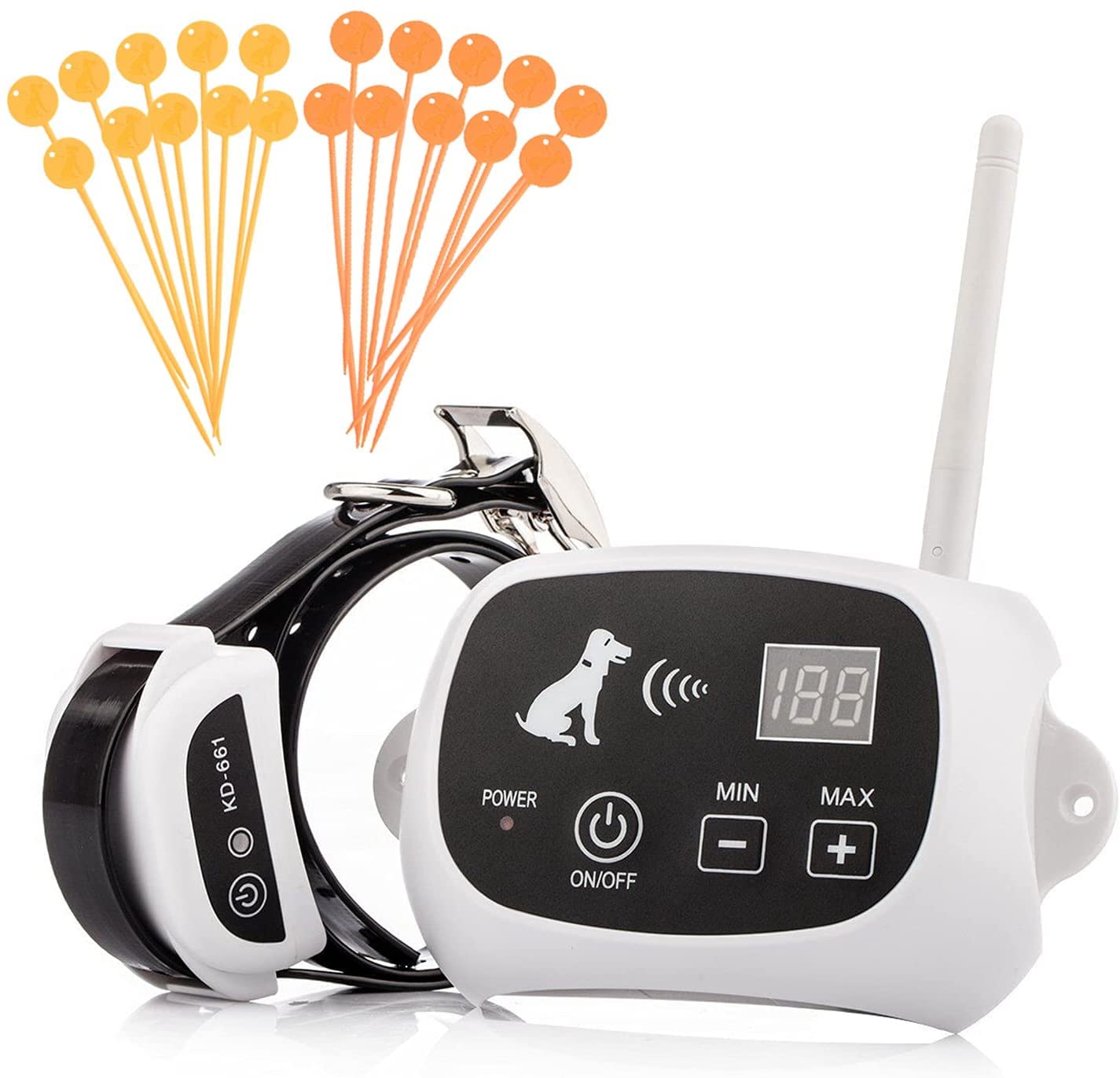 BHCEY Wireless Dog Fence System - 2022 Electric Pet Containment with 80-1640ft Range, Rechargeable Collar for Large & Small Dogs - Perfect for Backyard, Farm & Stubborn Dogs Training