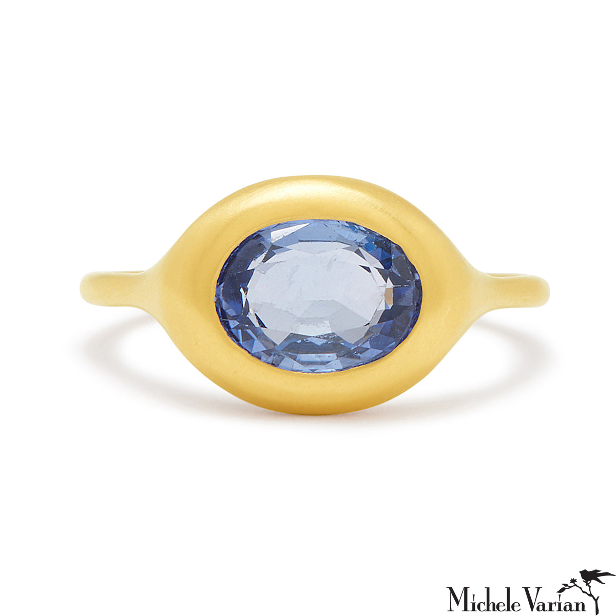 Stunning Oval Blue Sapphire Ring for Women - 14K Gold Plated Elegant Jewelry Gift for Engagement, Wedding & Special Occasions