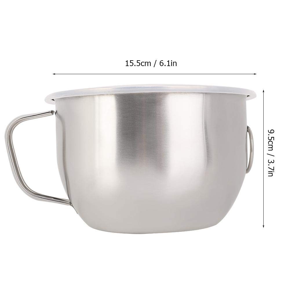 TOPCIN Stainless Steel Noodle Bowl 1300ml - Portable Soup Bowl with Handle & Leak-Proof Lid for Camping, Office Lunch, and Outdoor Picnics