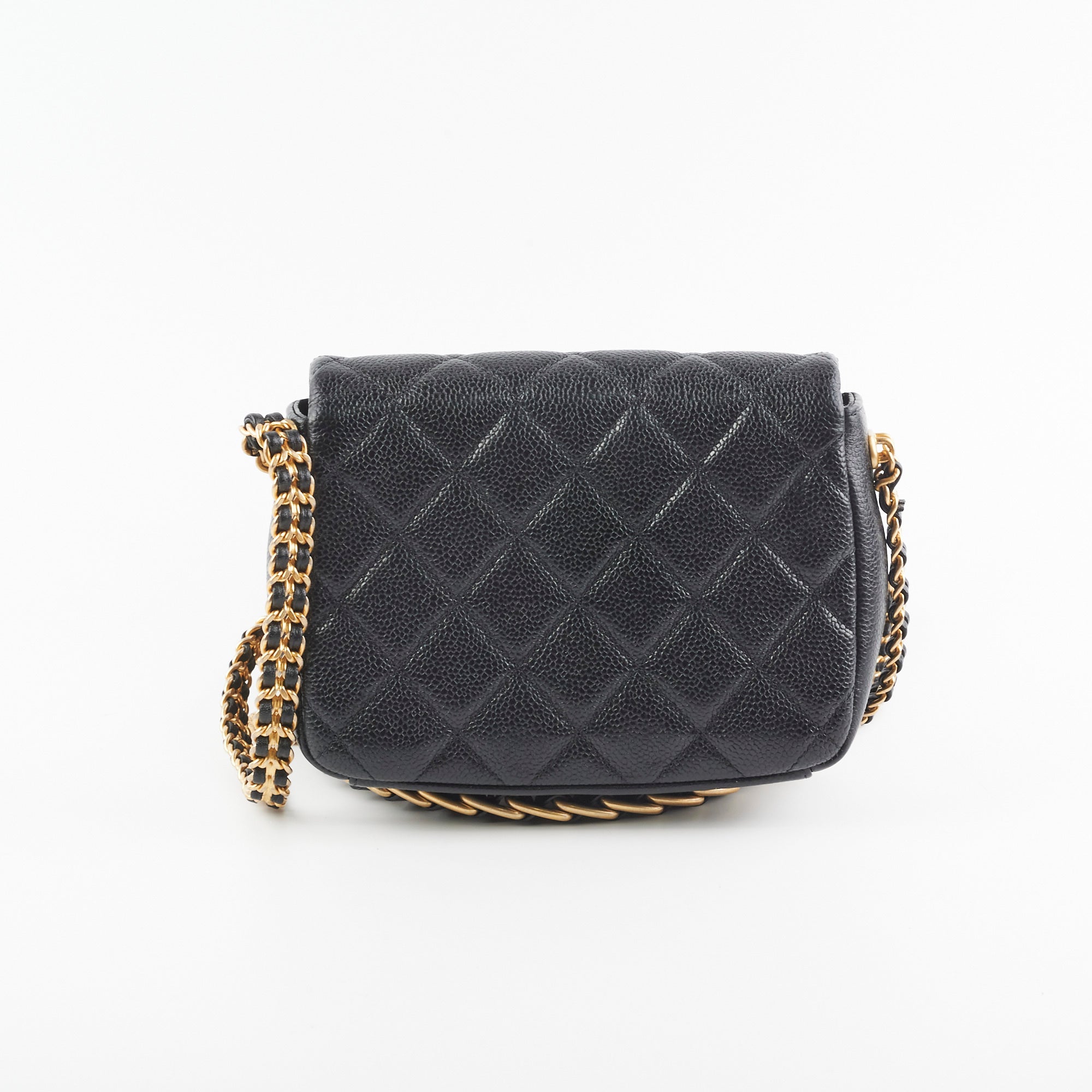 Chanel Caviar Matelasse Mini Bag Black - Luxury Quilted Leather Crossbody Purse for Women | Perfect for Evening Events, Parties & Special Occasions